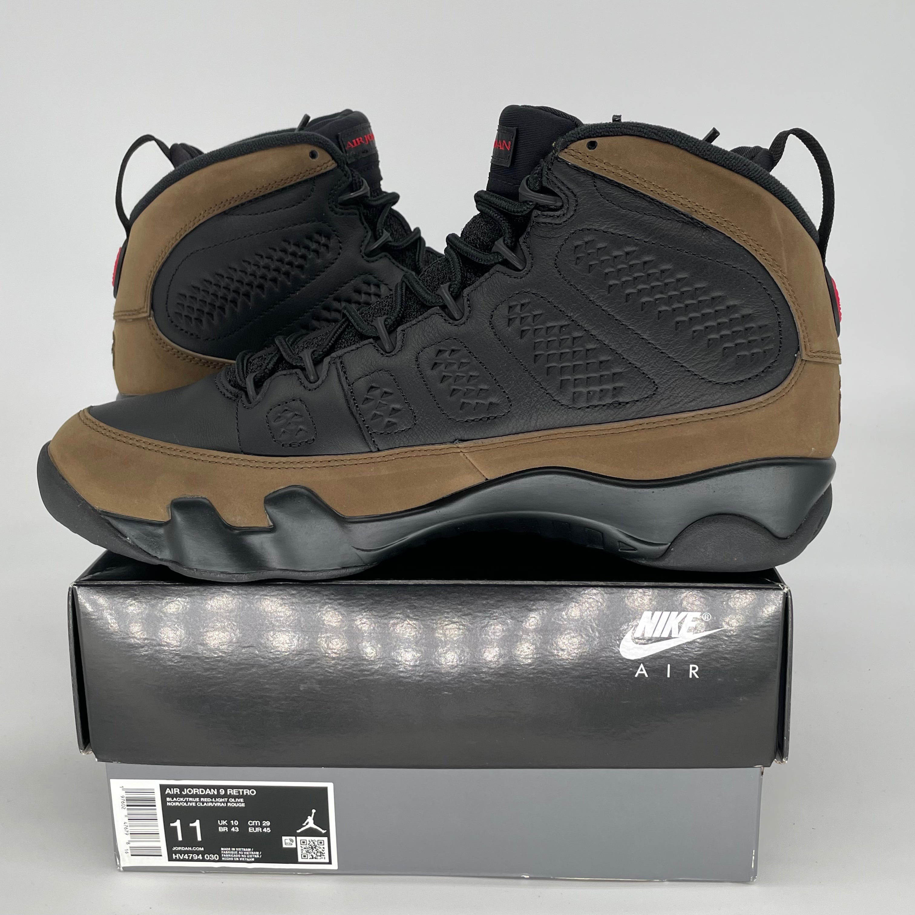 AIR JORDAN 9 OLIVE SIZE 11/12.5W HV4794-030