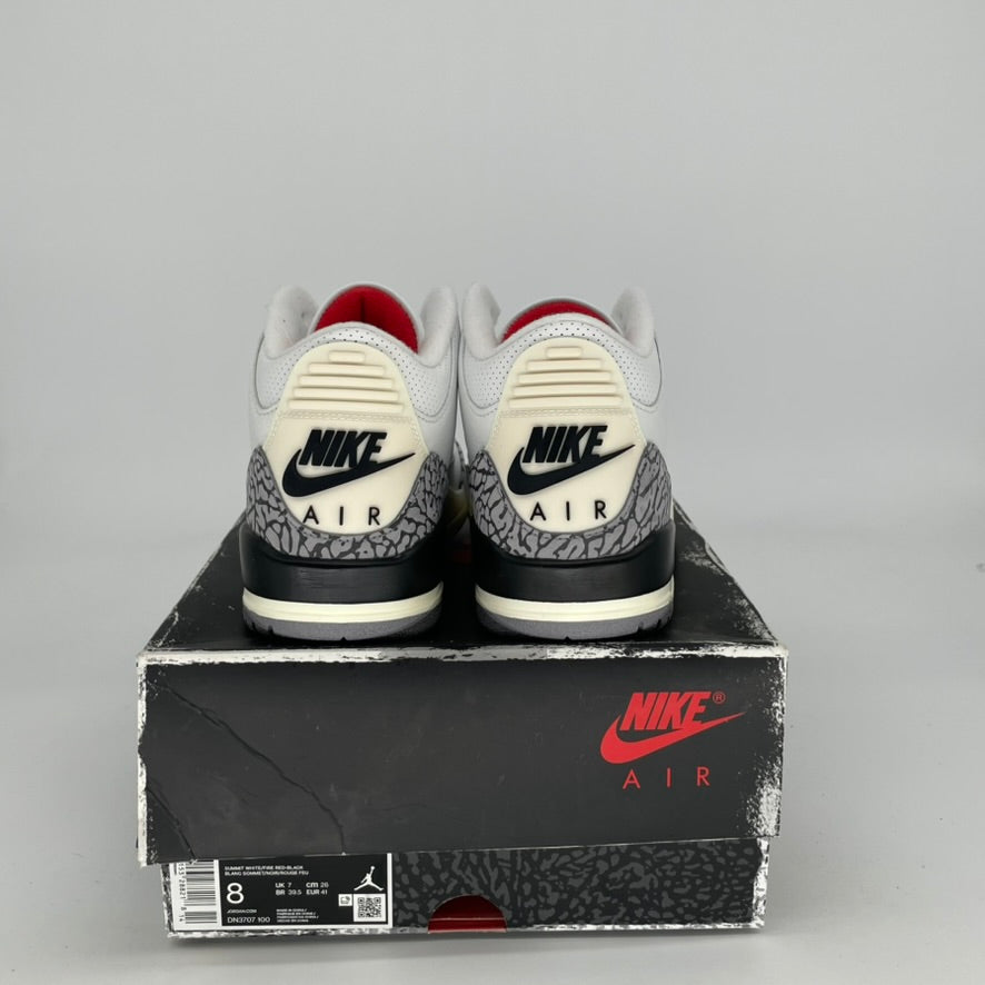 AIR JORDAN 3 WHITE CEMENT REIMAGINED SIZE 8/9.5W DN3707-100