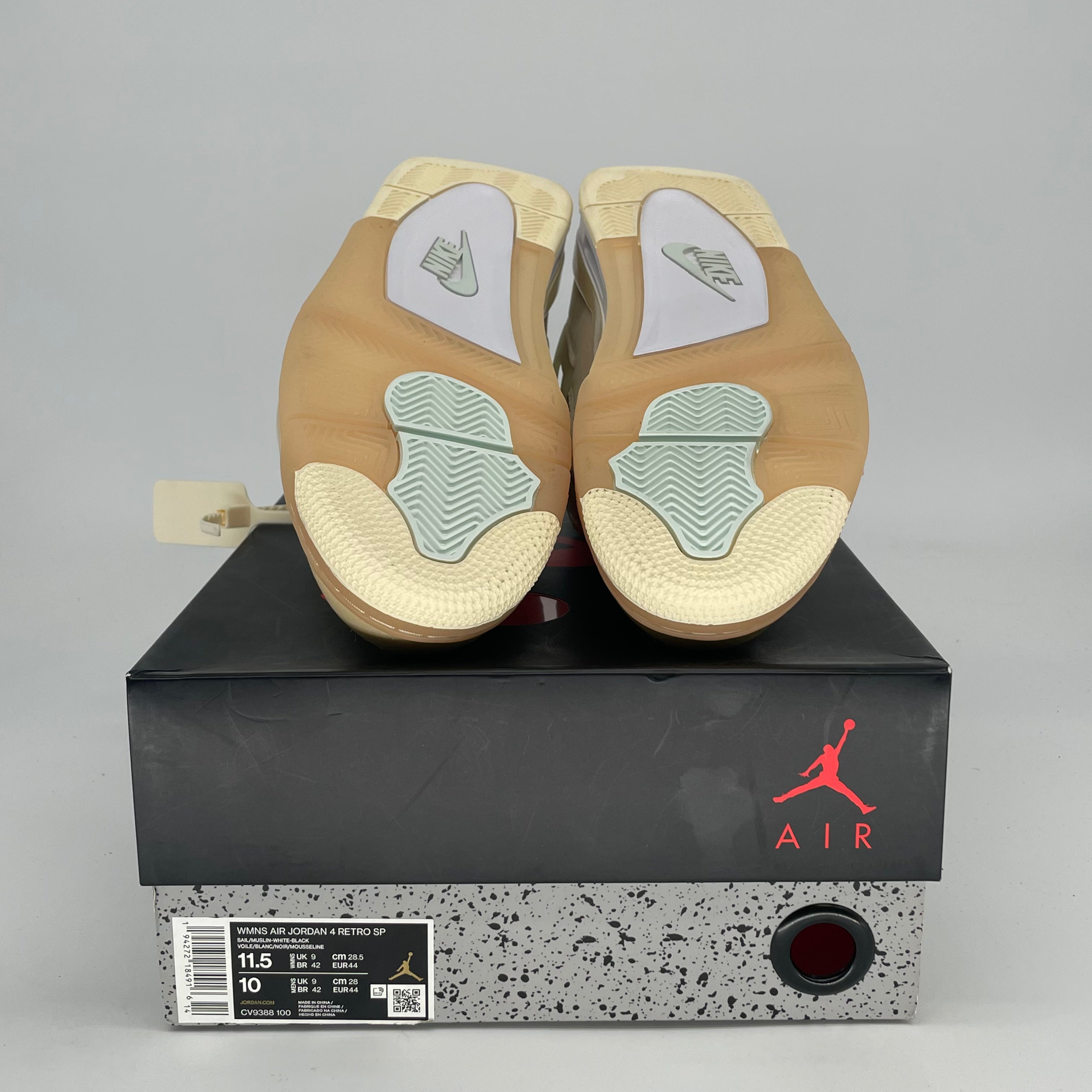 OFF WHITE X AIR JORDAN 4 SAIL W CV9388-100 SIZE 10/11.5W