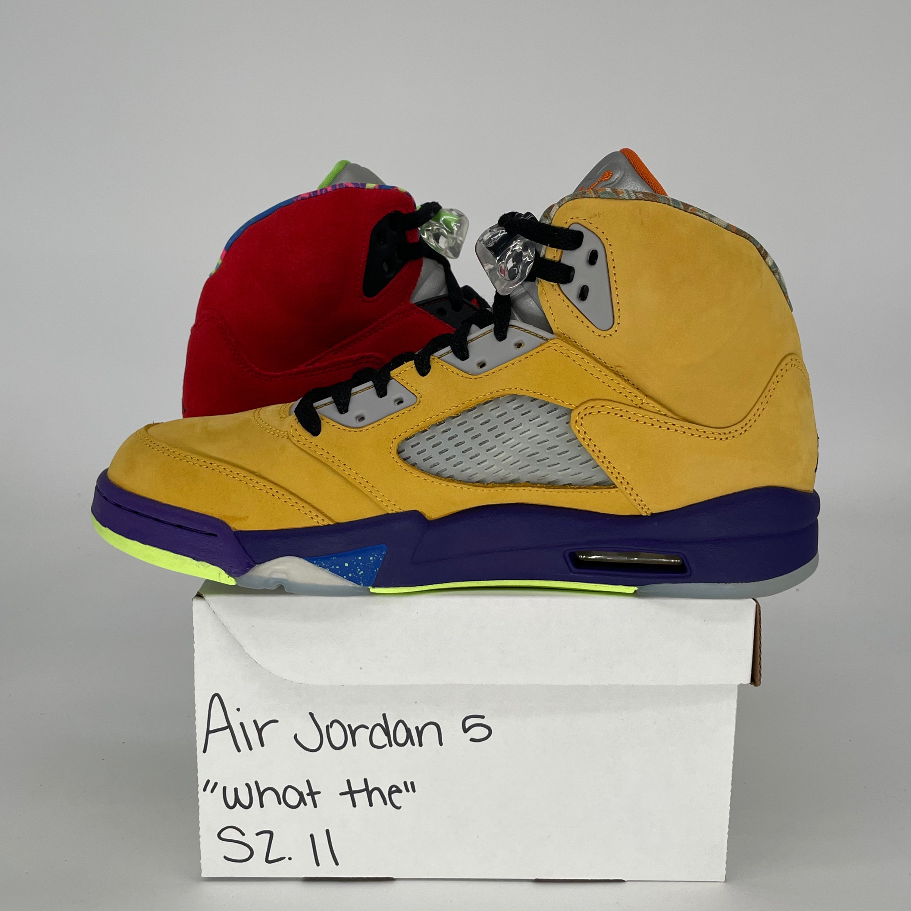AIR JORDAN 5 WHAT THE CZ5725-700 SIZE 11/12.5W