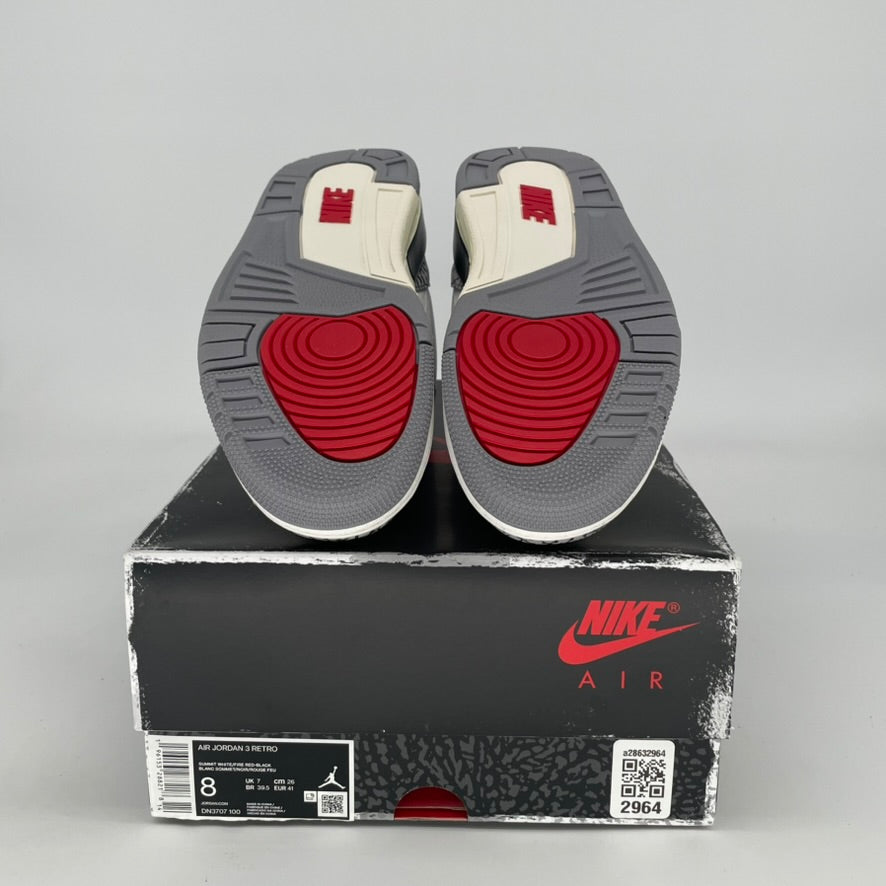 AIR JORDAN 3 WHITE CEMENT REIMAGINED DN3707-100 SIZE 8/9.5W