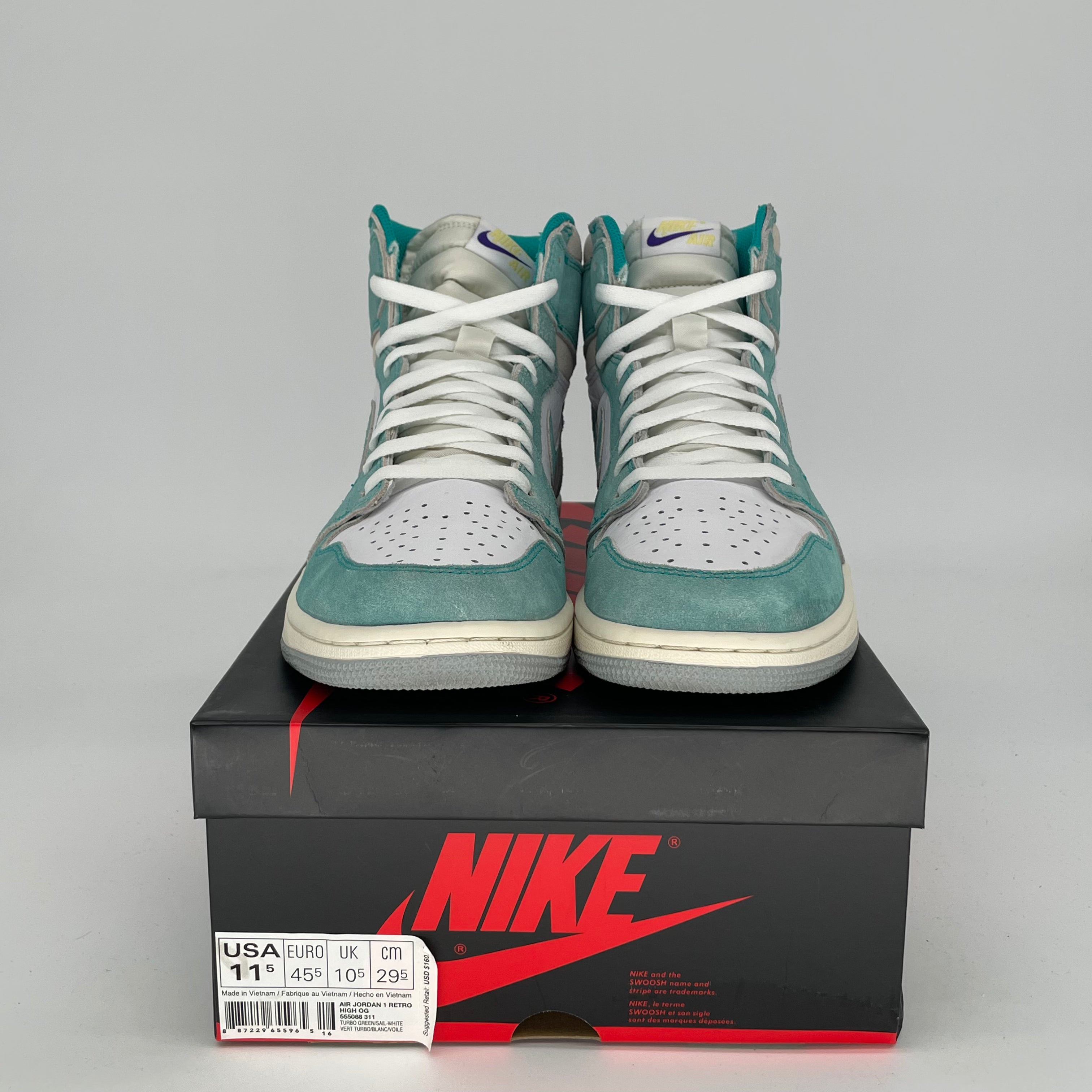 AIR JORDAN 1 TURBO GREEN SIZE 11.5 555088-311