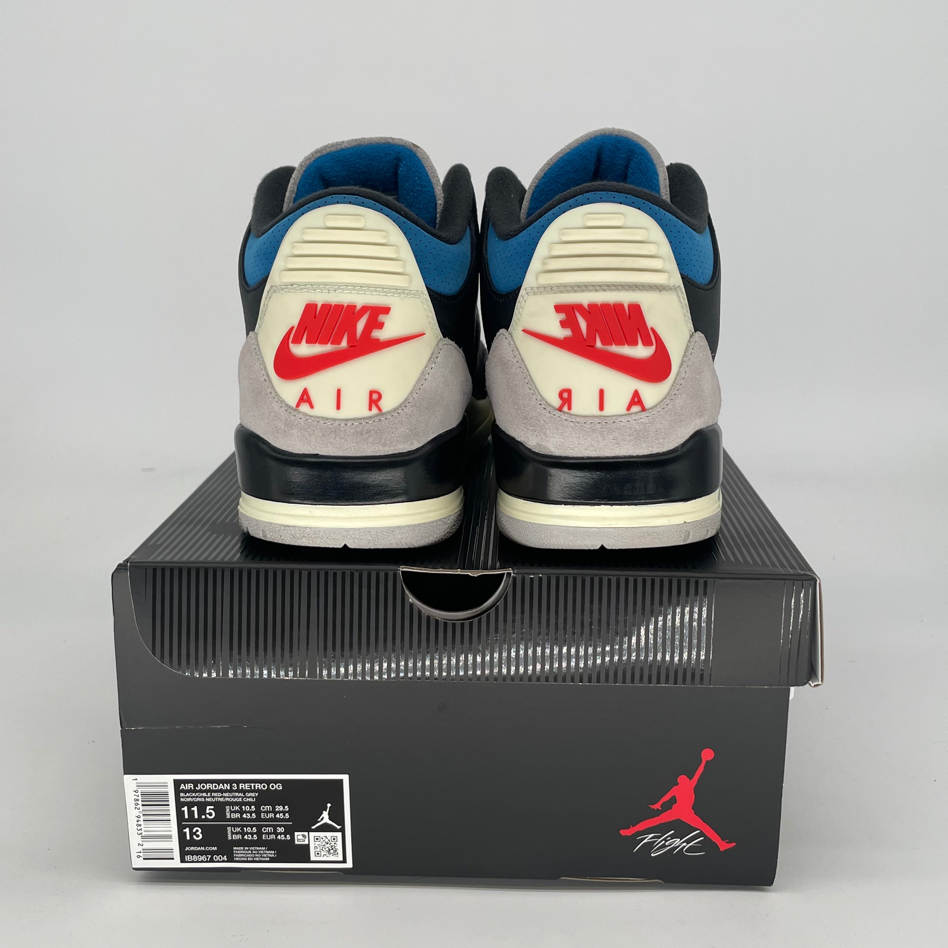 AIR JORDAN 3 RARE AIR IB8967-004 SIZE 11.5/13W