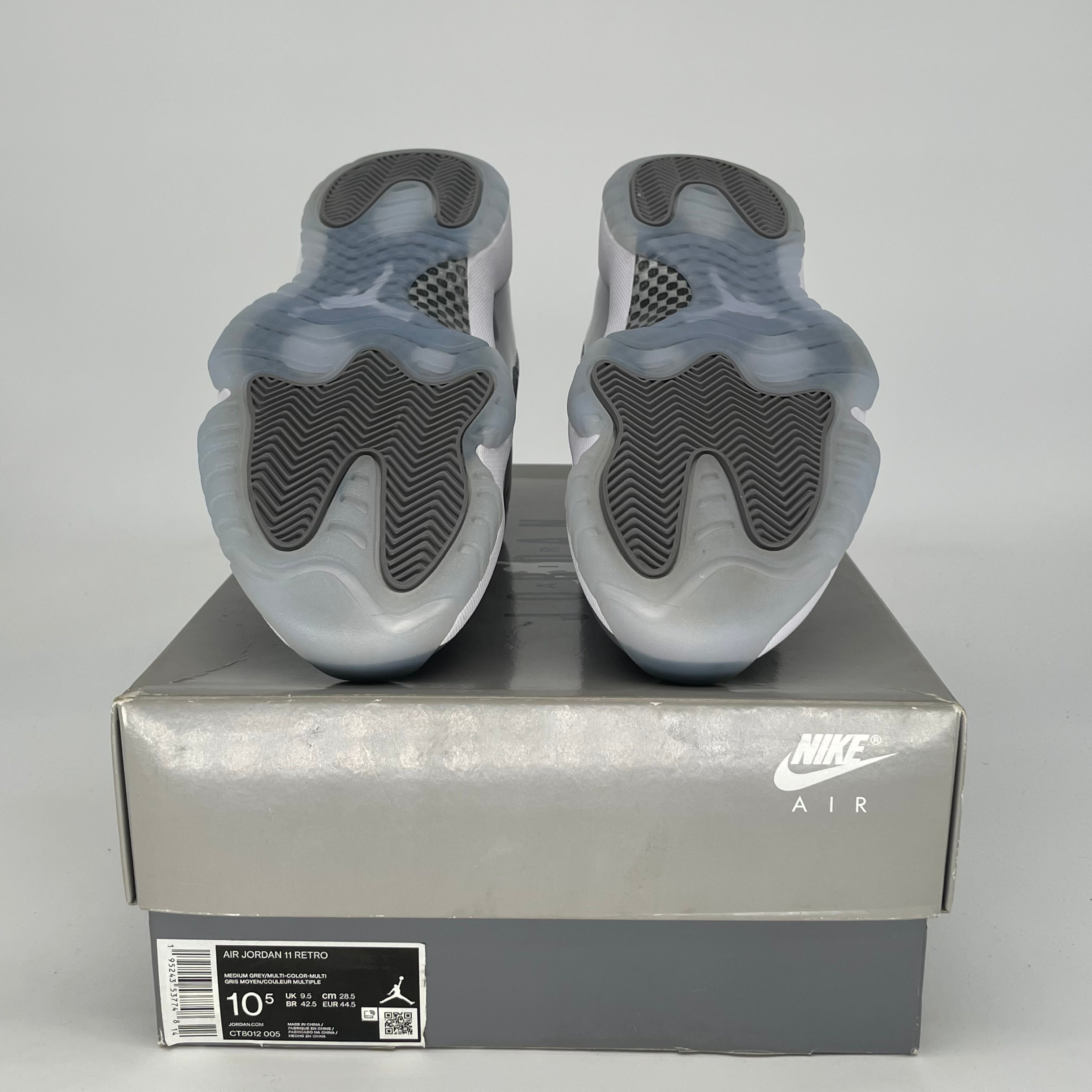 AIR JORDAN 11 COOL GREY CT8012-005 SIZE 10.5/12W