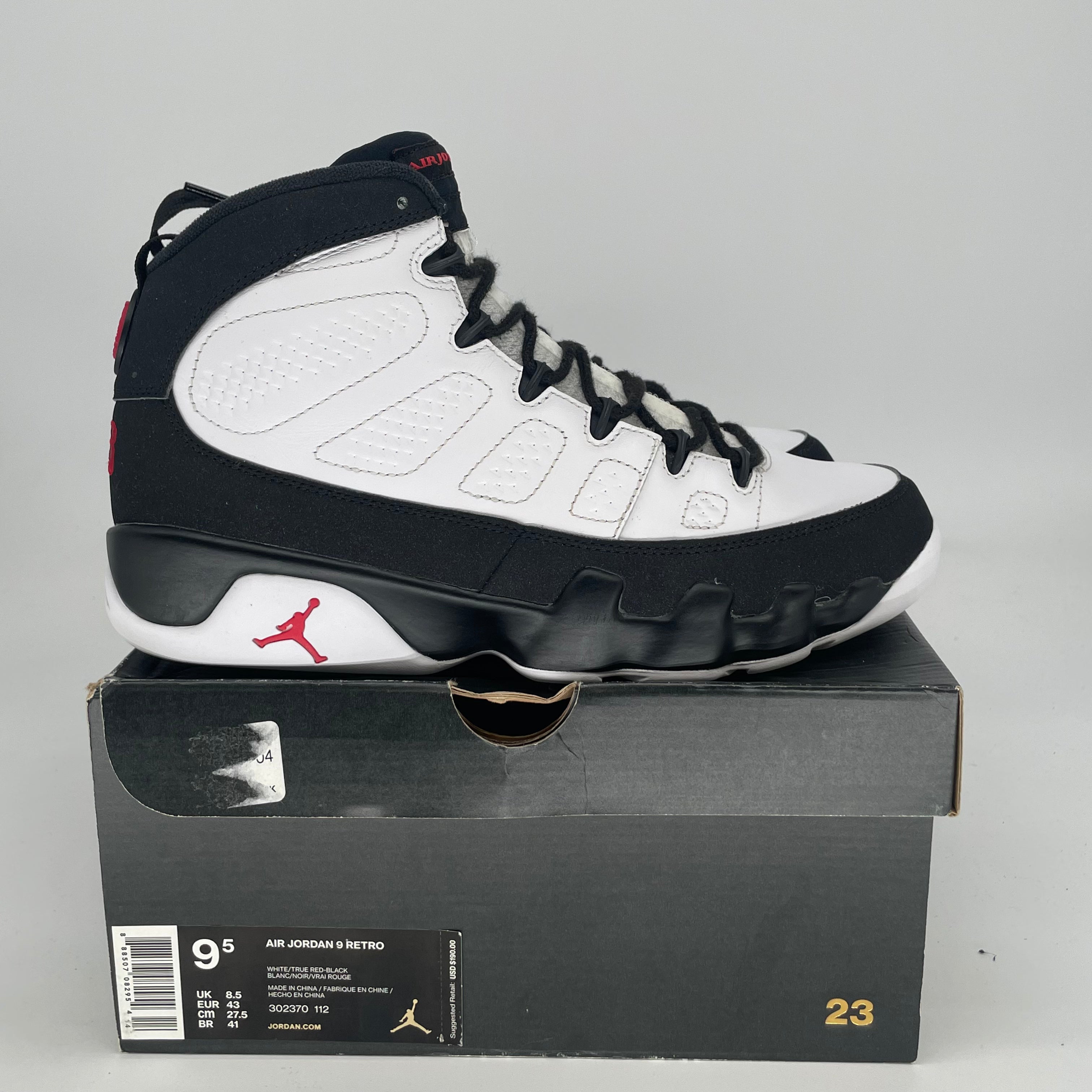 AIR JORDAN 9 OG 302370-112 SIZE 9.5/11W