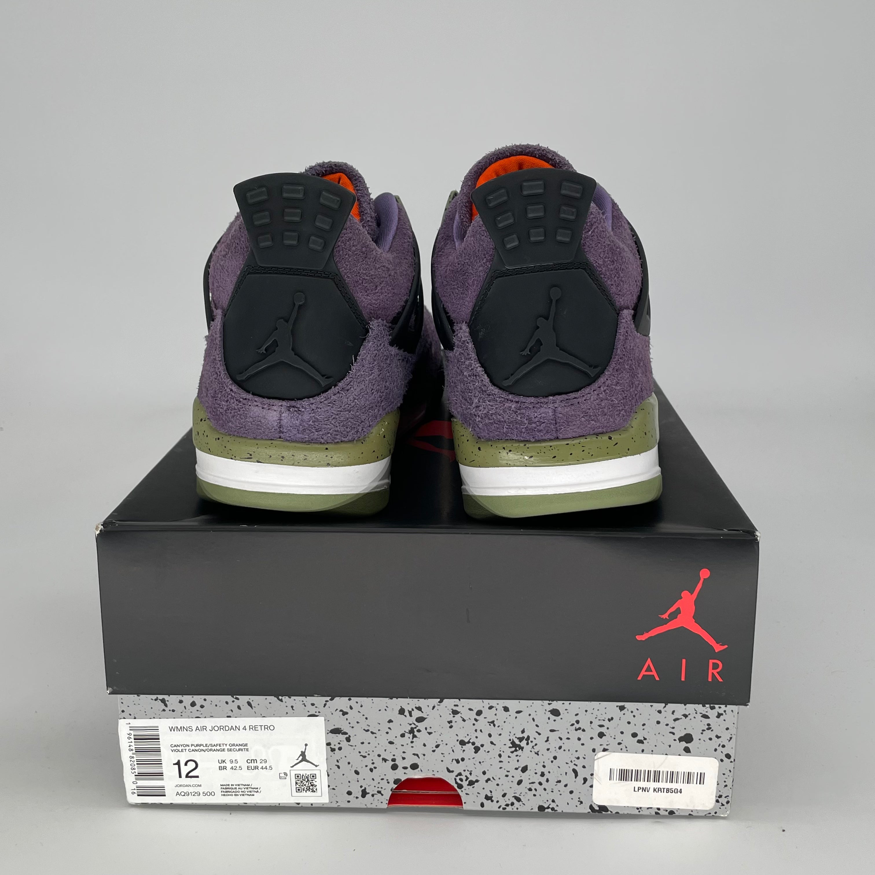 AIR JORDAN 4 CANYON PURPLE W SIZE 10.5/12W AQ9129-500