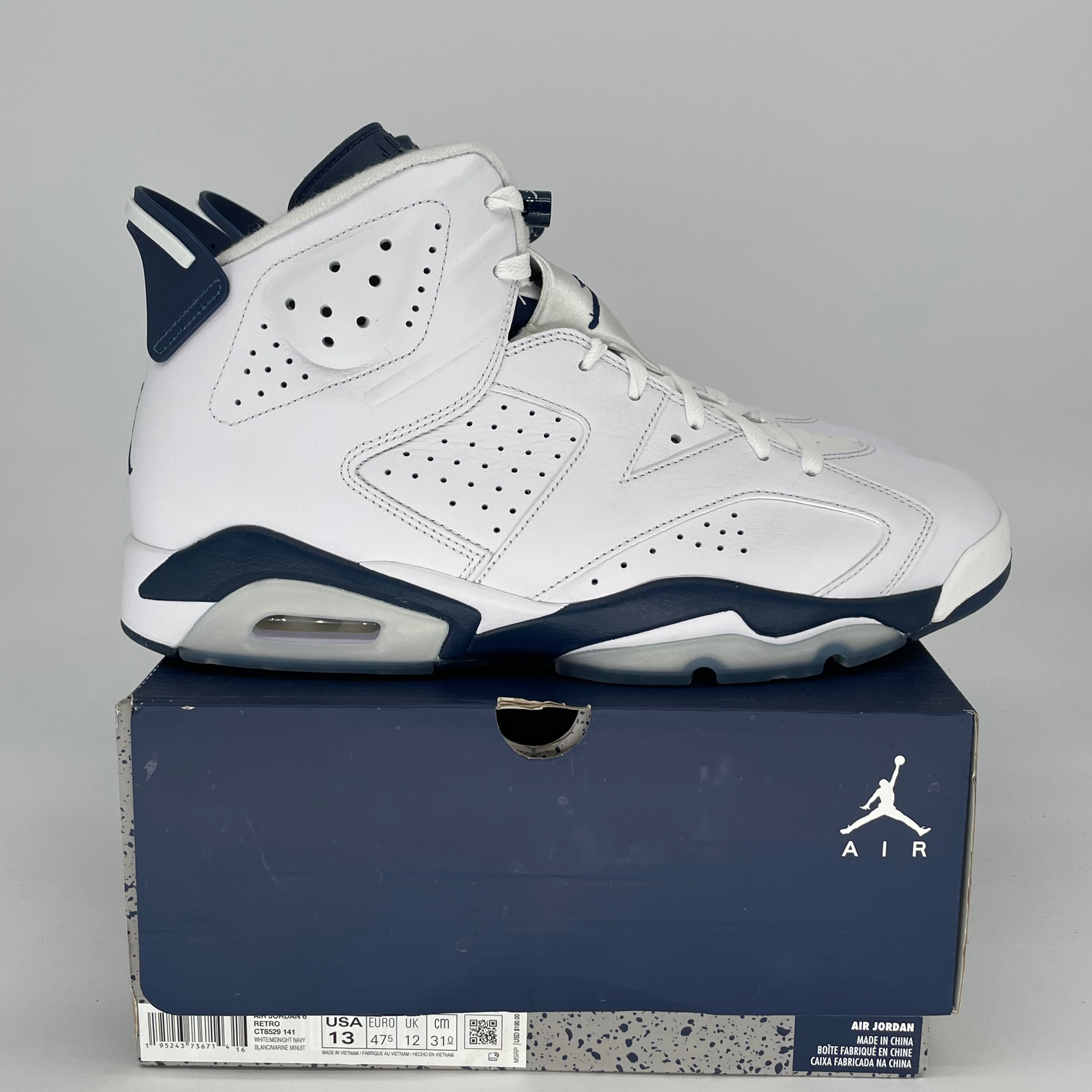 AIR JORDAN 6 MIDNIGHT NAVY SIZE 13 CT8529-141