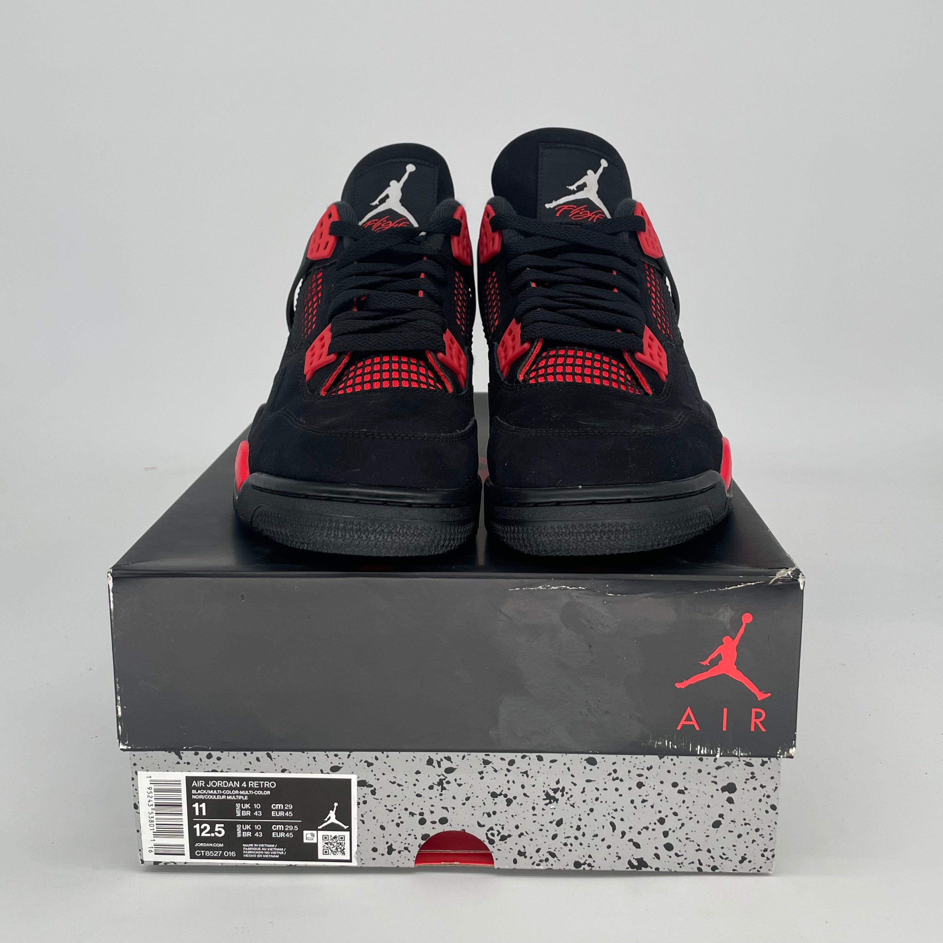 AIR JORDAN 4 RED THUNDER CT8527-016 SIZE 11/12.5W