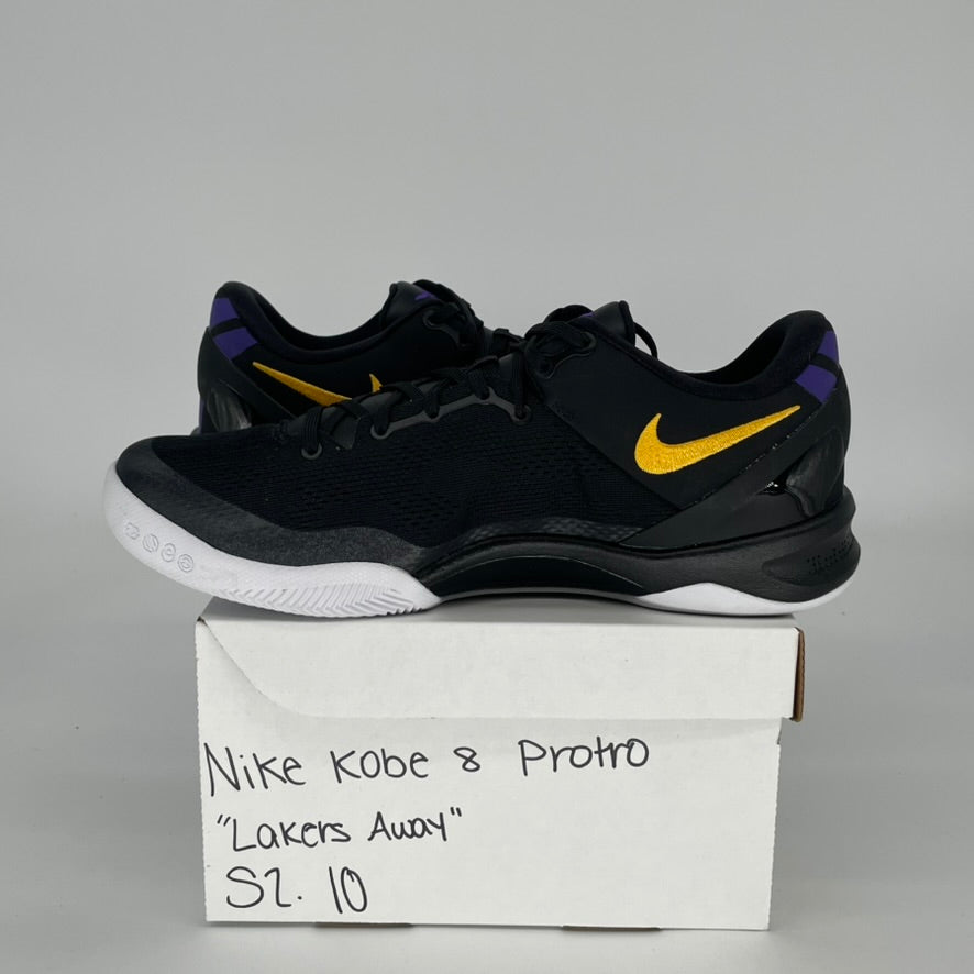 NIKE KOBE 8 PROTRO LAKERS AWAY HF9550-001 SIZE 10/11.5W