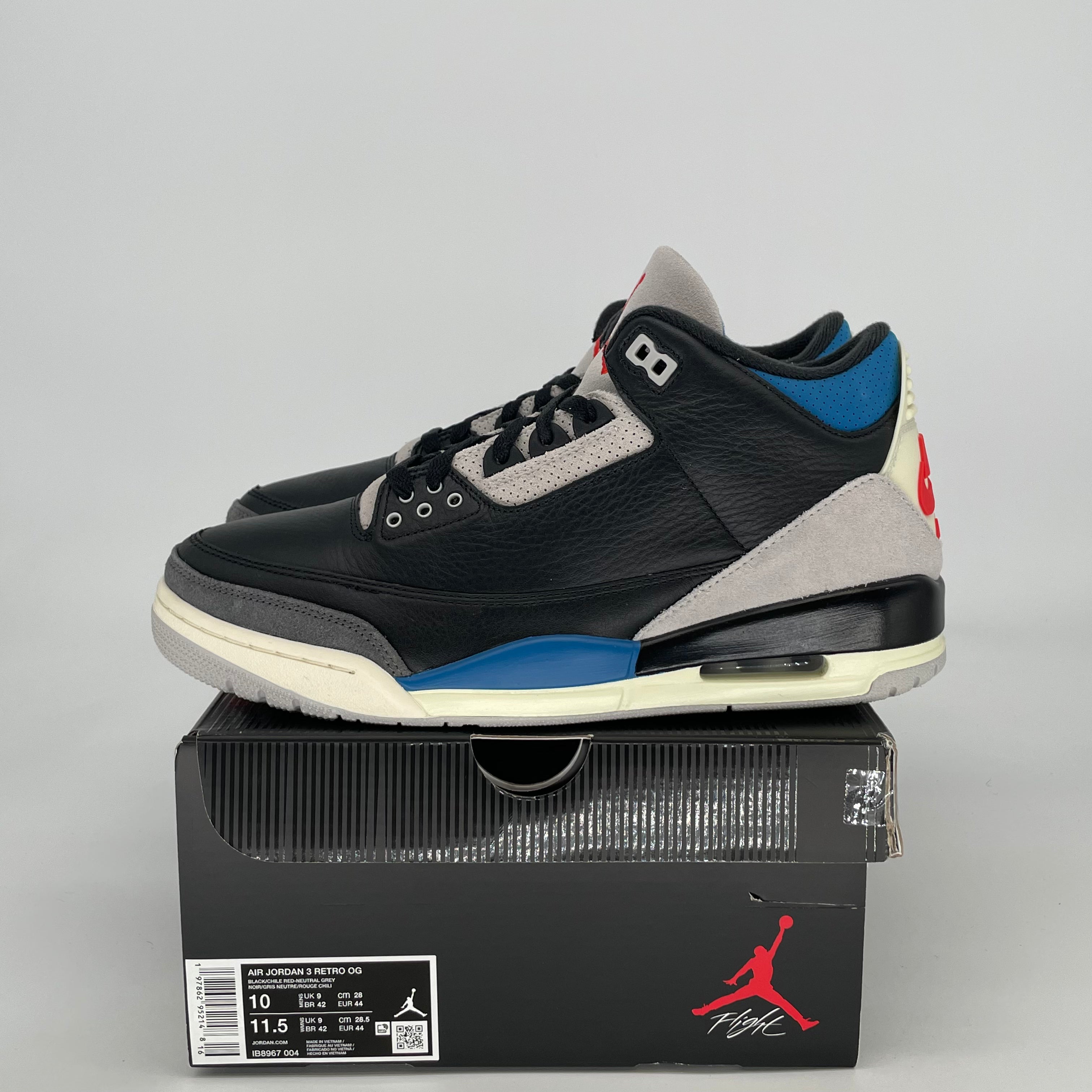 AIR JORDAN 3 RARE AIR IB8967-004 SIZE 10/11.5W