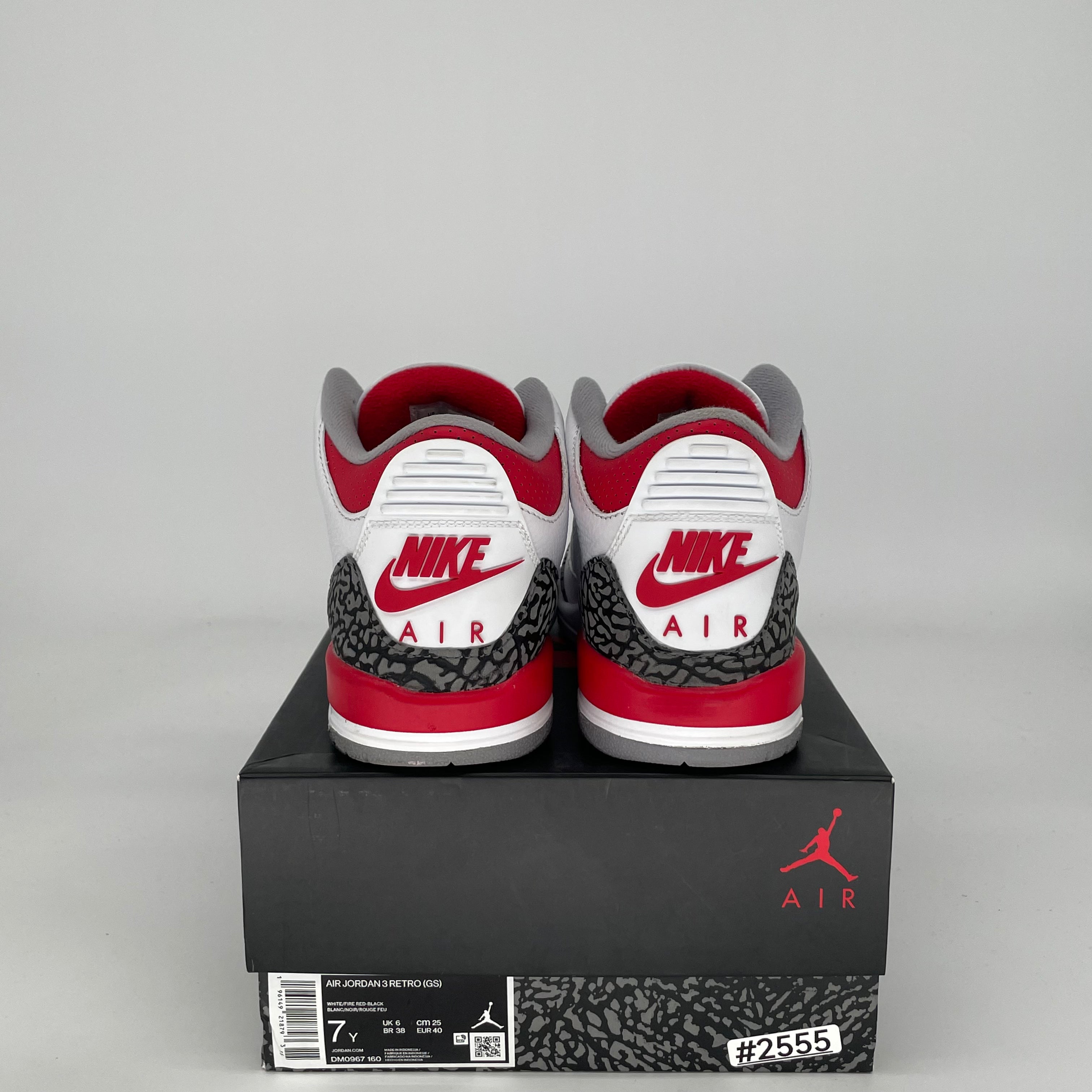 AIR JORDAN 3 FIRE RED DM0967-160 SIZE 7/8.5W