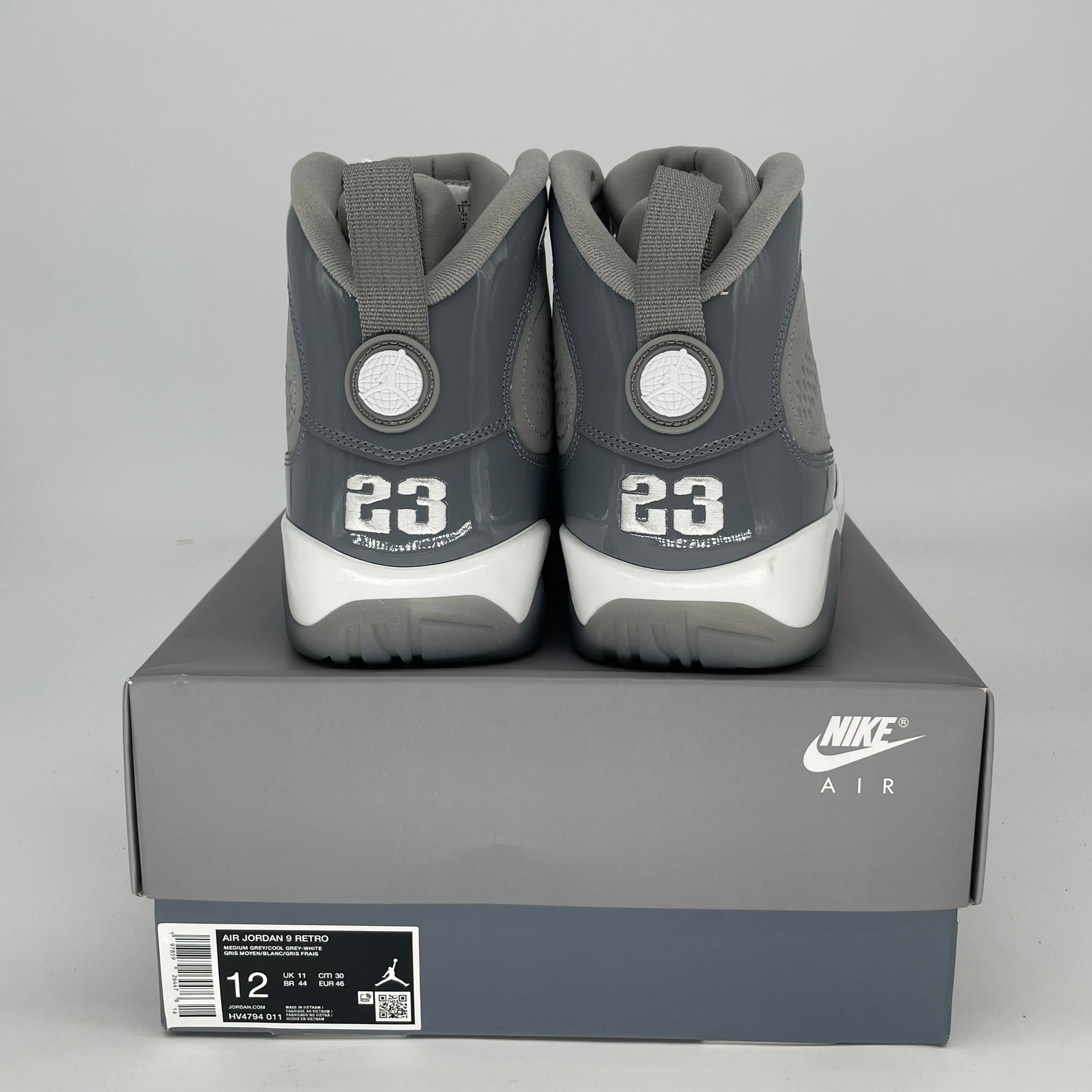 AIR JORDAN 9 COOL GREY HV4794-011 SIZE 12/13.5W