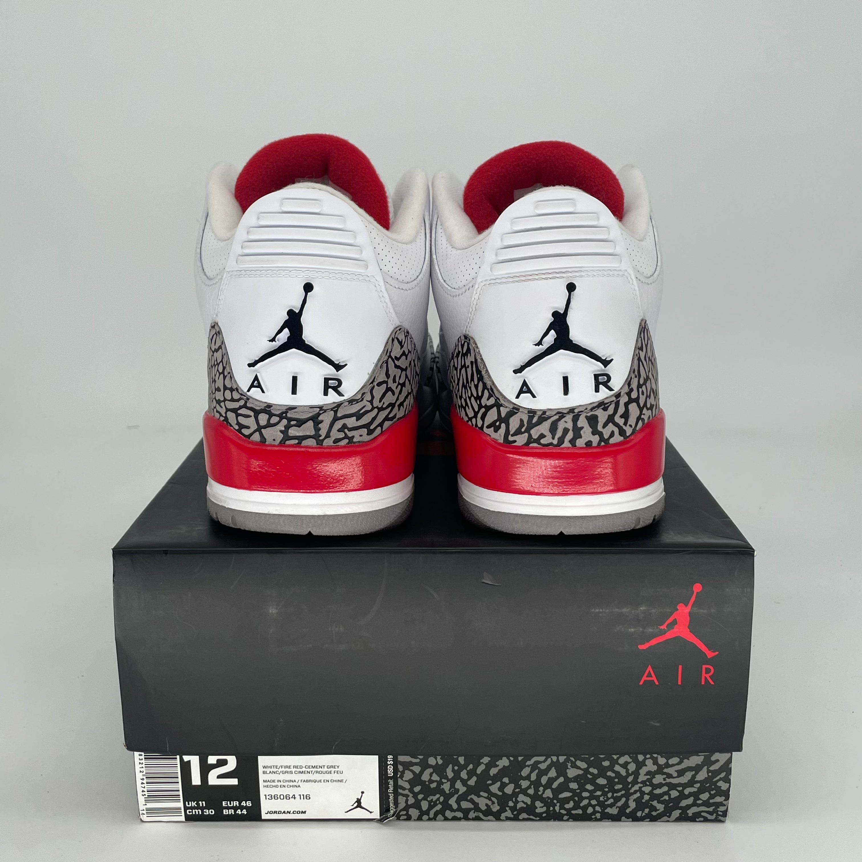 AIR JORDAN 3 HALL OF FAME 136064-116 SIZE 12/13.5W