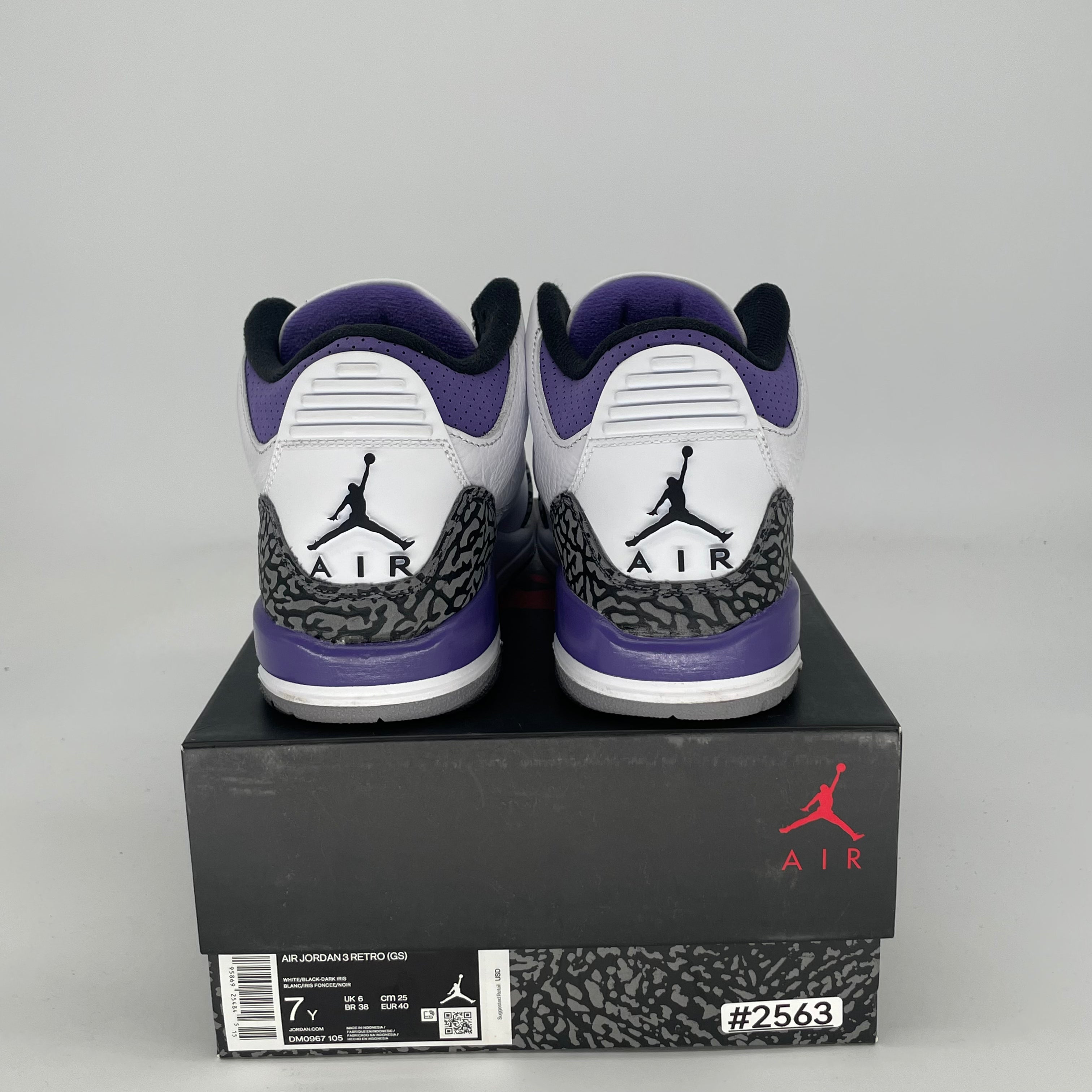 AIR JORDAN 3 DARK IRIS DM0967-105 SIZE 7/8.5W