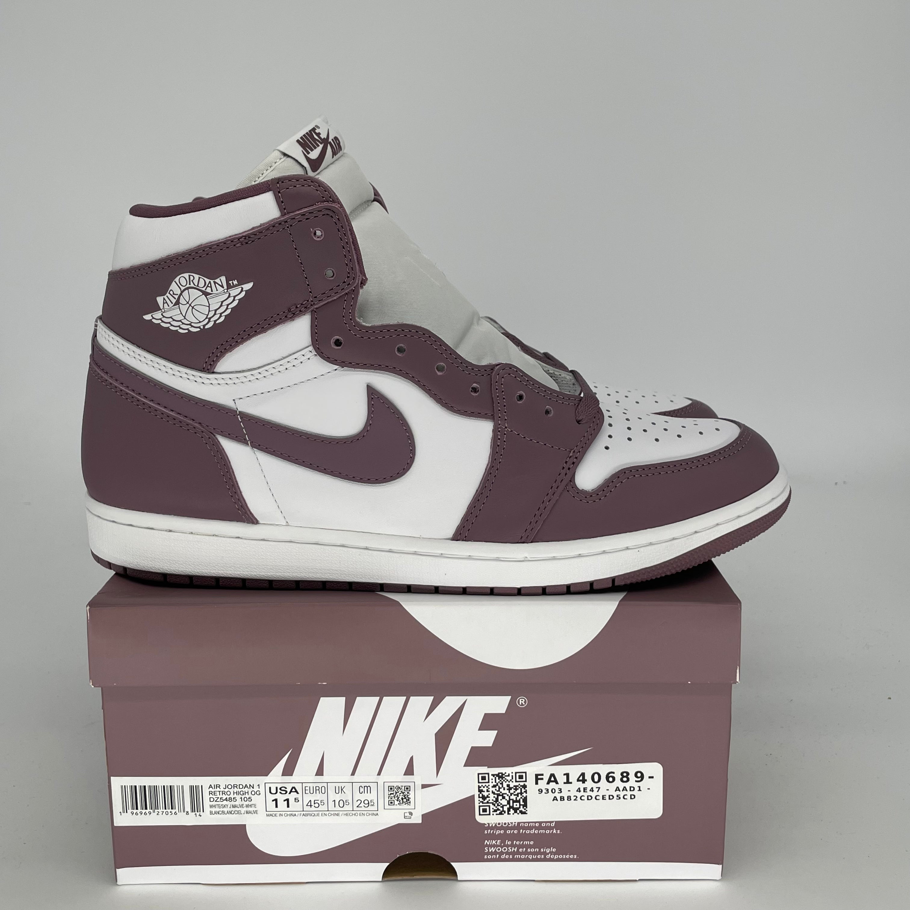 AIR JORDAN 1 MAUVE SIZE 11.5 DZ5485-105