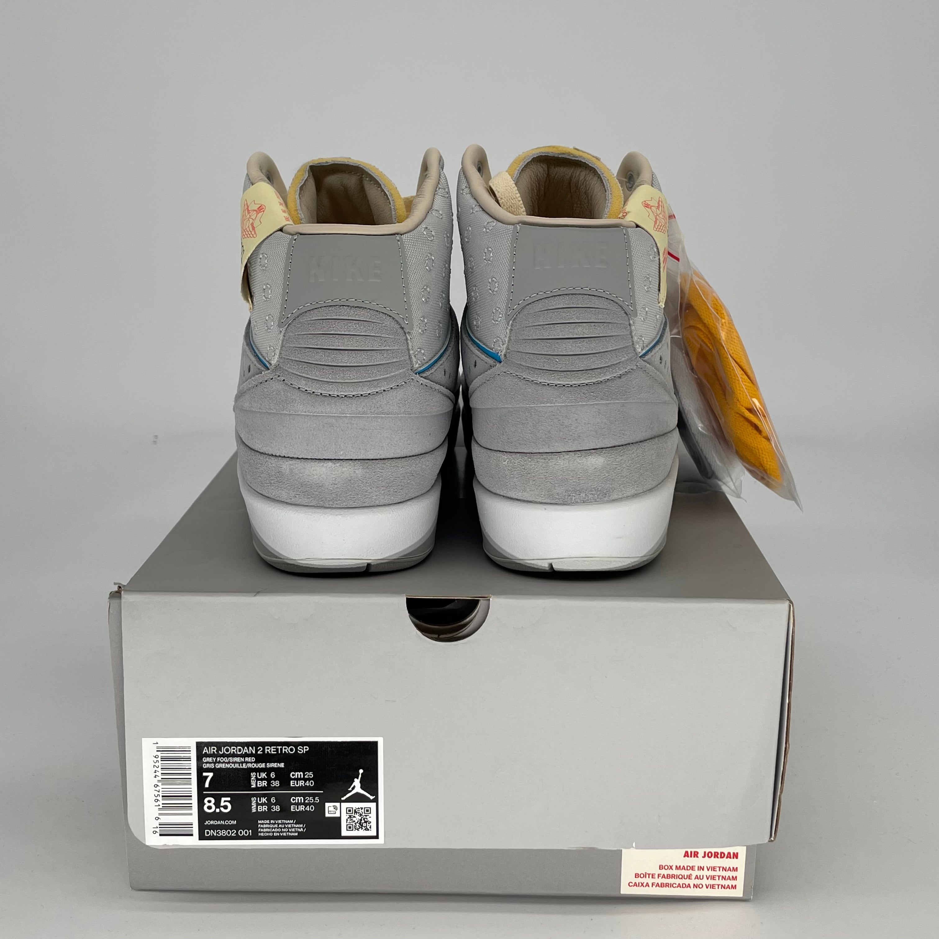 AIR JORDAN 2 UNION GREY FOG SIZE 7/8.5W DN3802-001
