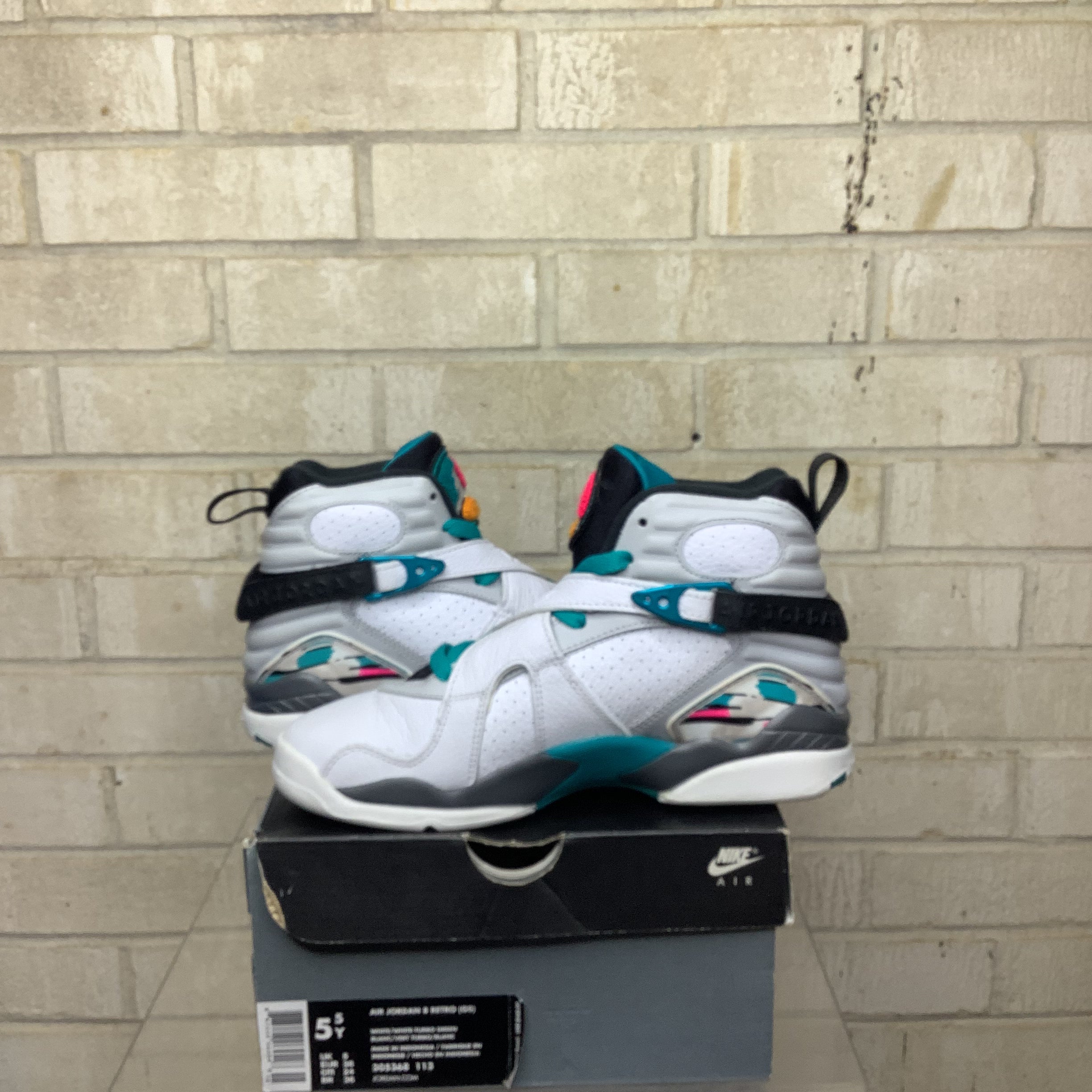 AIR JORDAN 8 SOUTH BEACH SIZE 5.5Y 305368-113