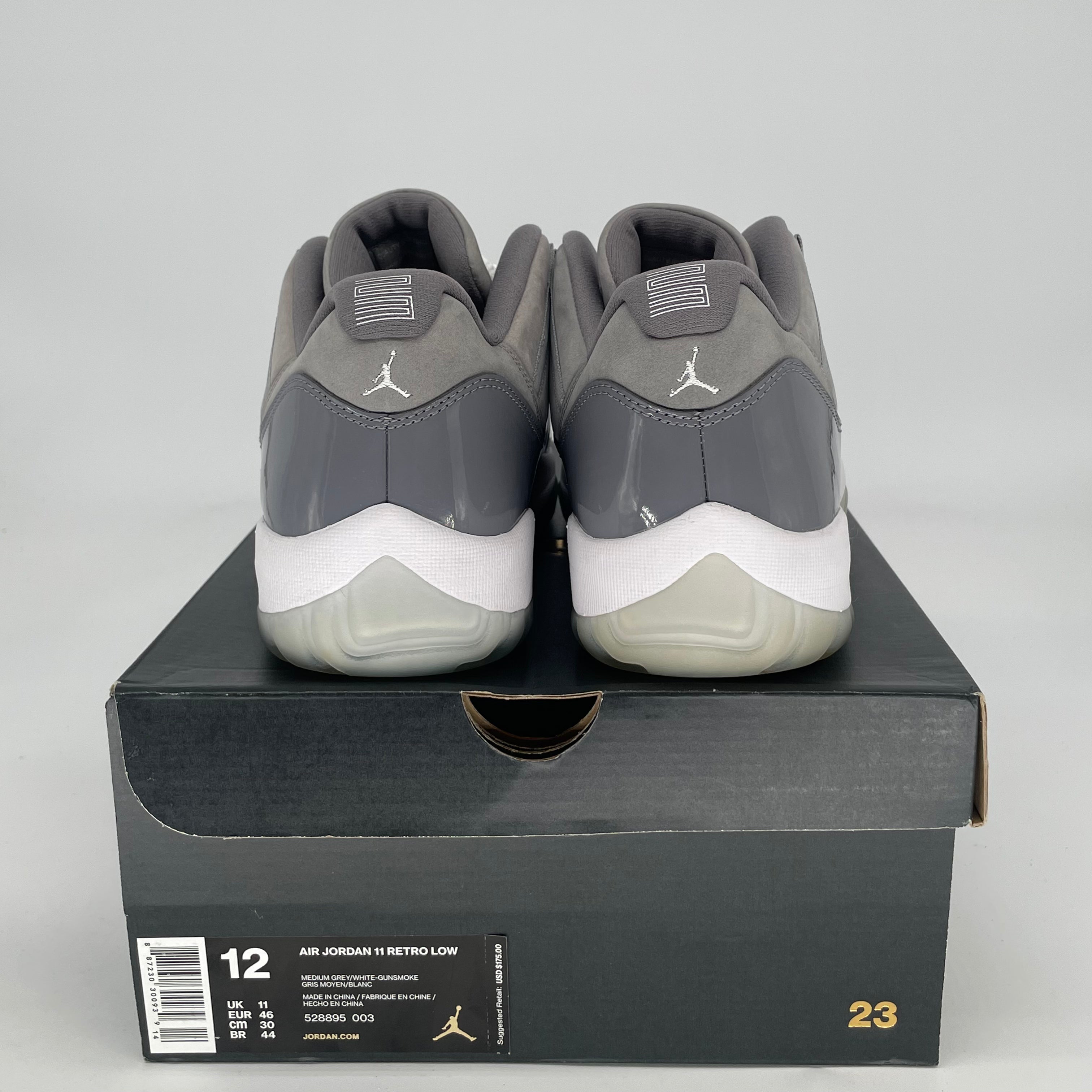 AIR JORDAN 11 LOW COOL GREY 528895-003 SIZE 12/13.5W