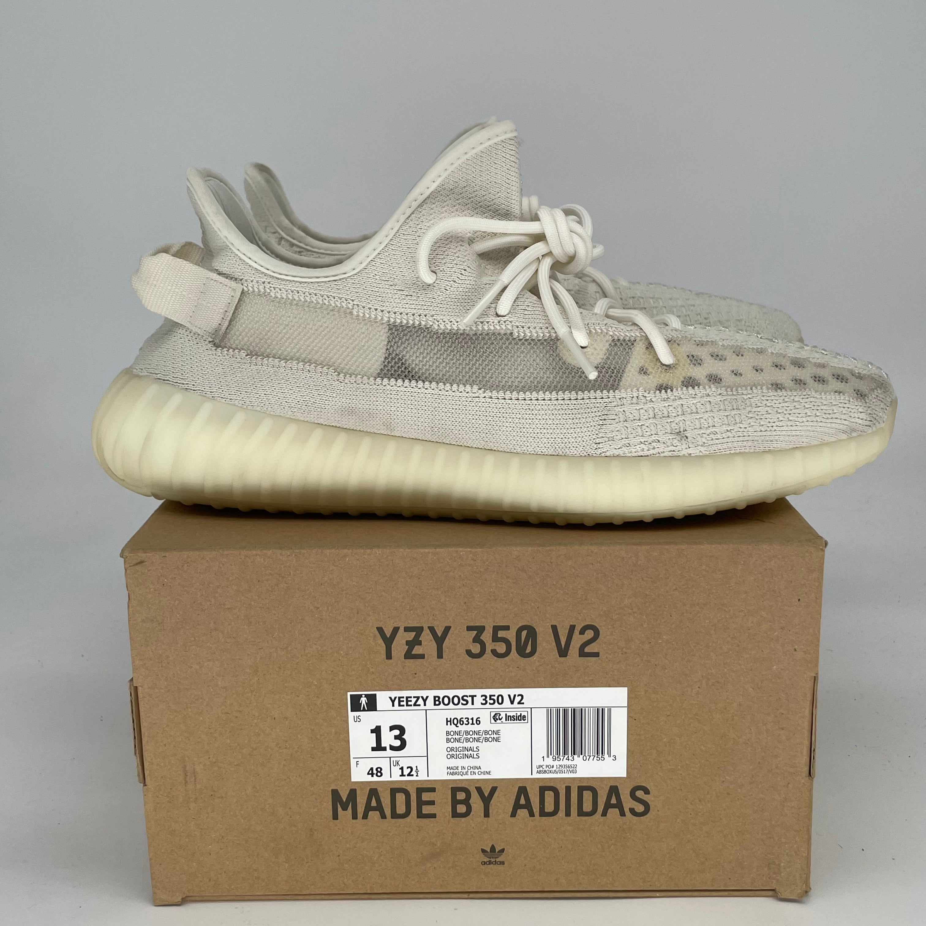 ADIDAS YEEZY 350 V2 BONE HQ6316 SIZE 13/14.5W