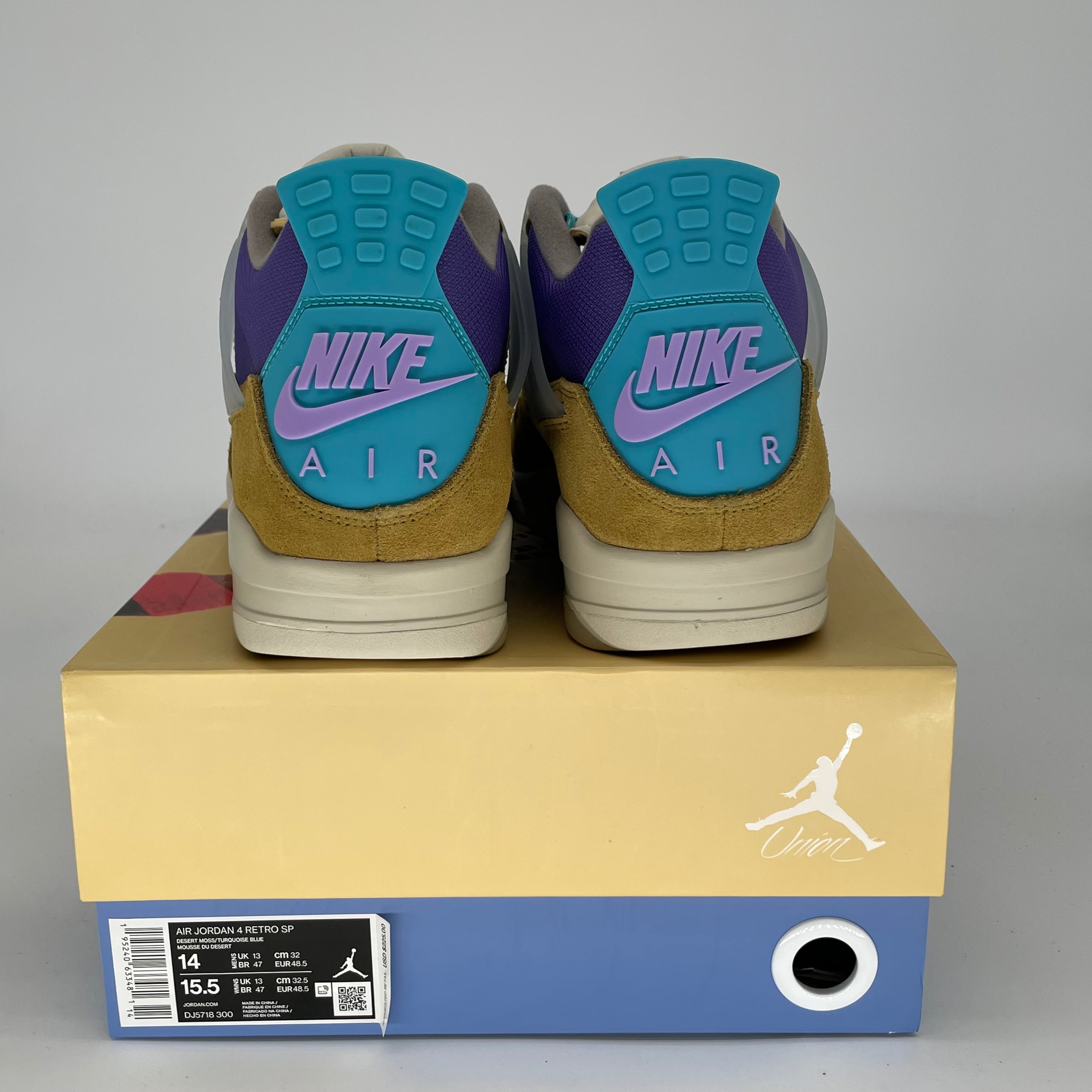 UNION X AIR JORDAN 4 DESERT MOSS SIZE 14/15.5W DJ5718-300