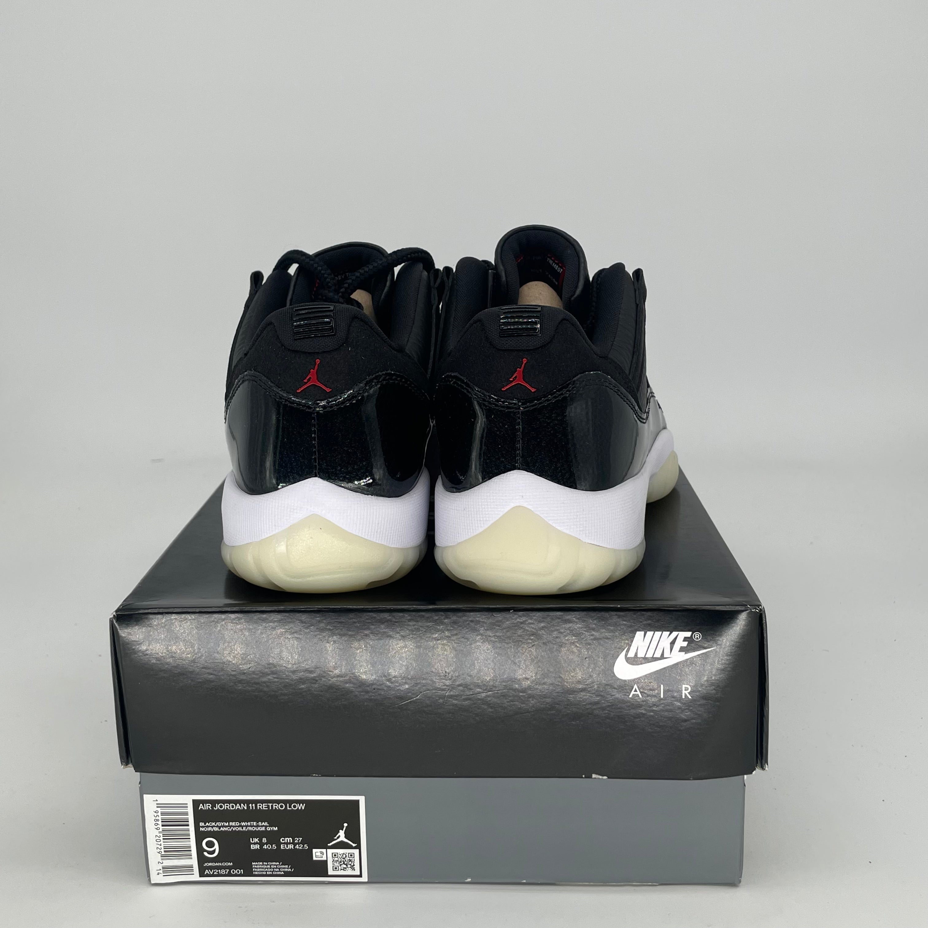 AIR JORDAN 11 LOW 72-10 AV2187-001 SIZE 9/10.5W