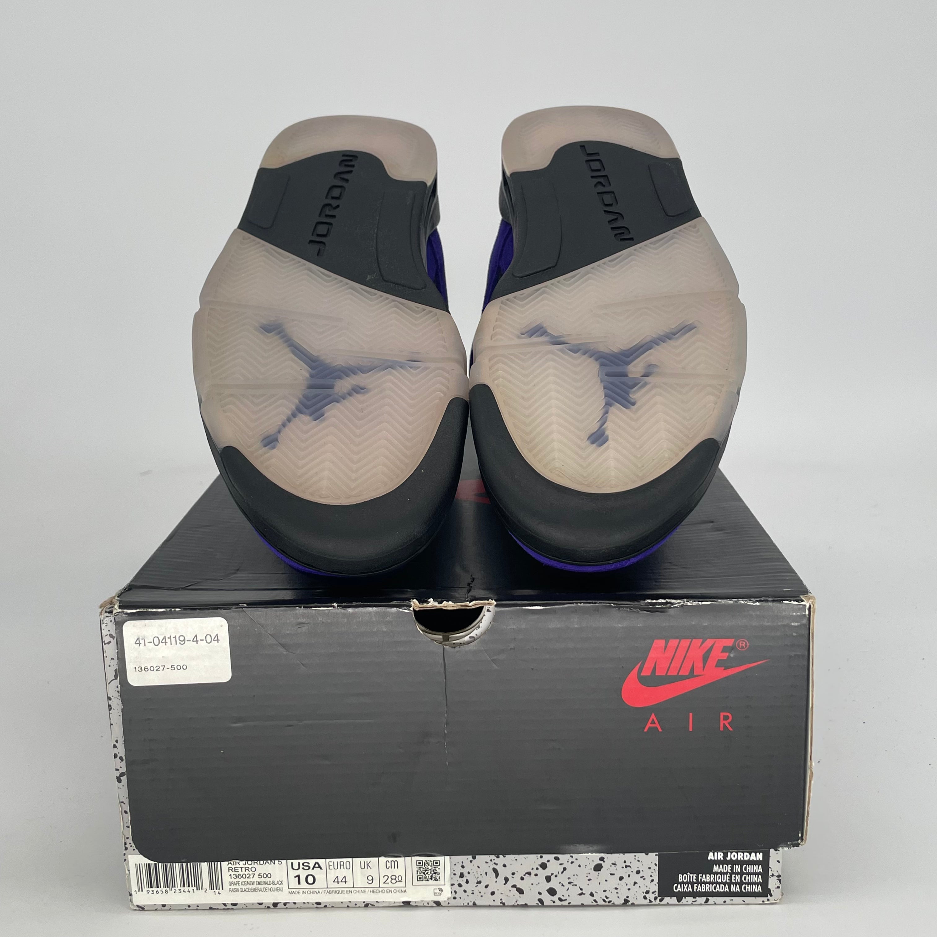 AIR JORDAN 5 ALTERNATE GRAPE 136027-500 SIZE 10/11.5W