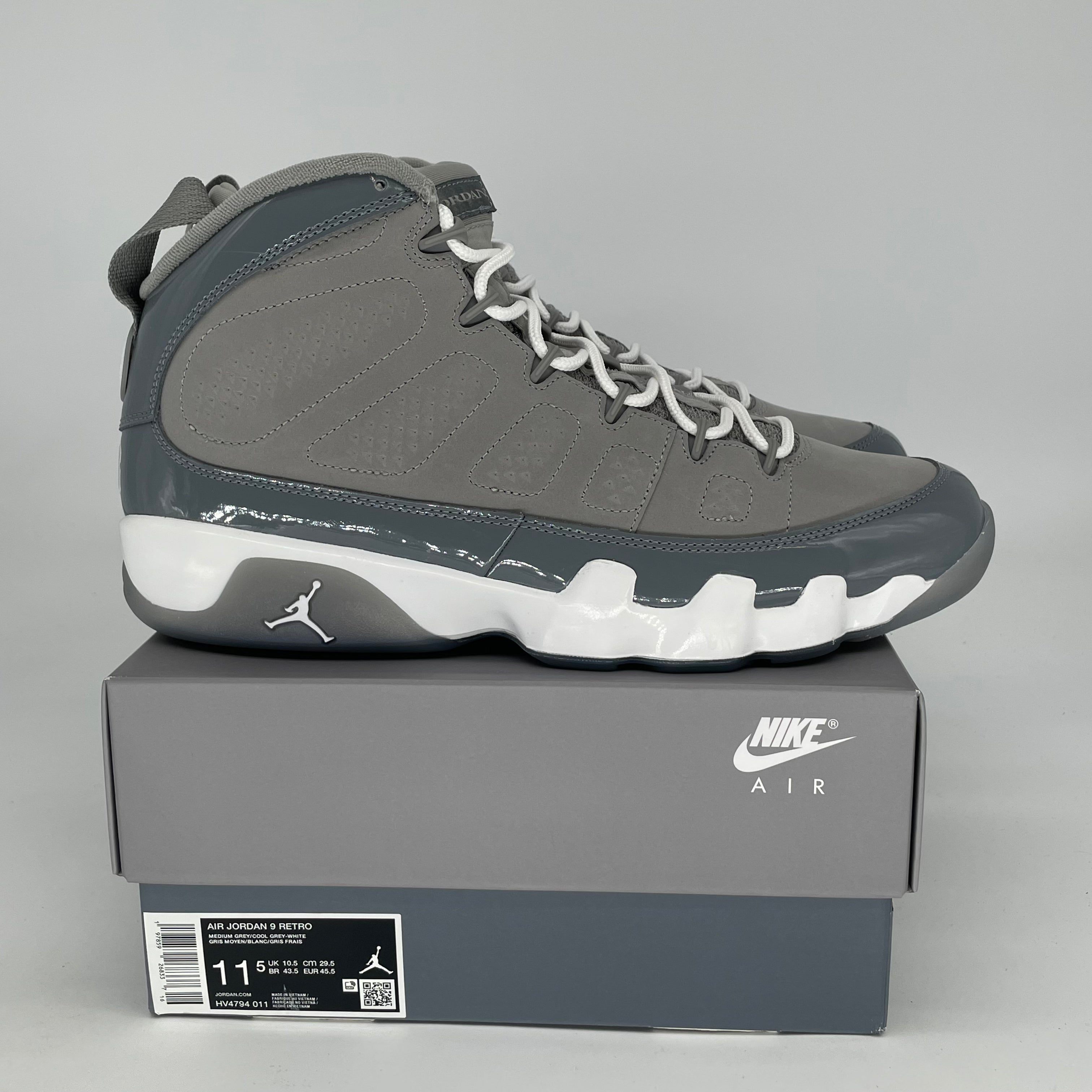 AIR JORDAN 9 COOL GREY HV4794-011 SIZE 11.5/13W