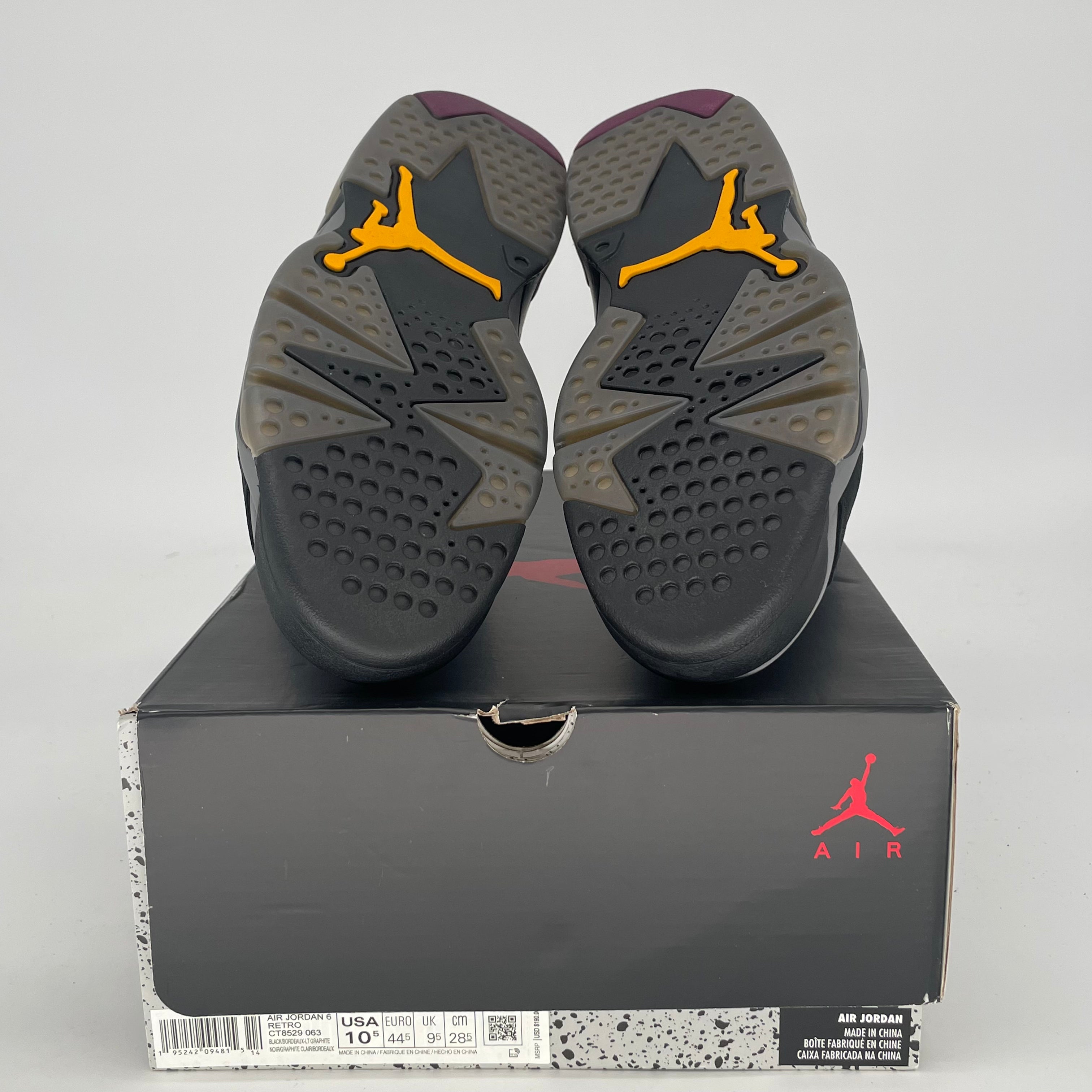 AIR JORDAN 6 BORDEAUX CT8529-063 SIZE 10.5/12W