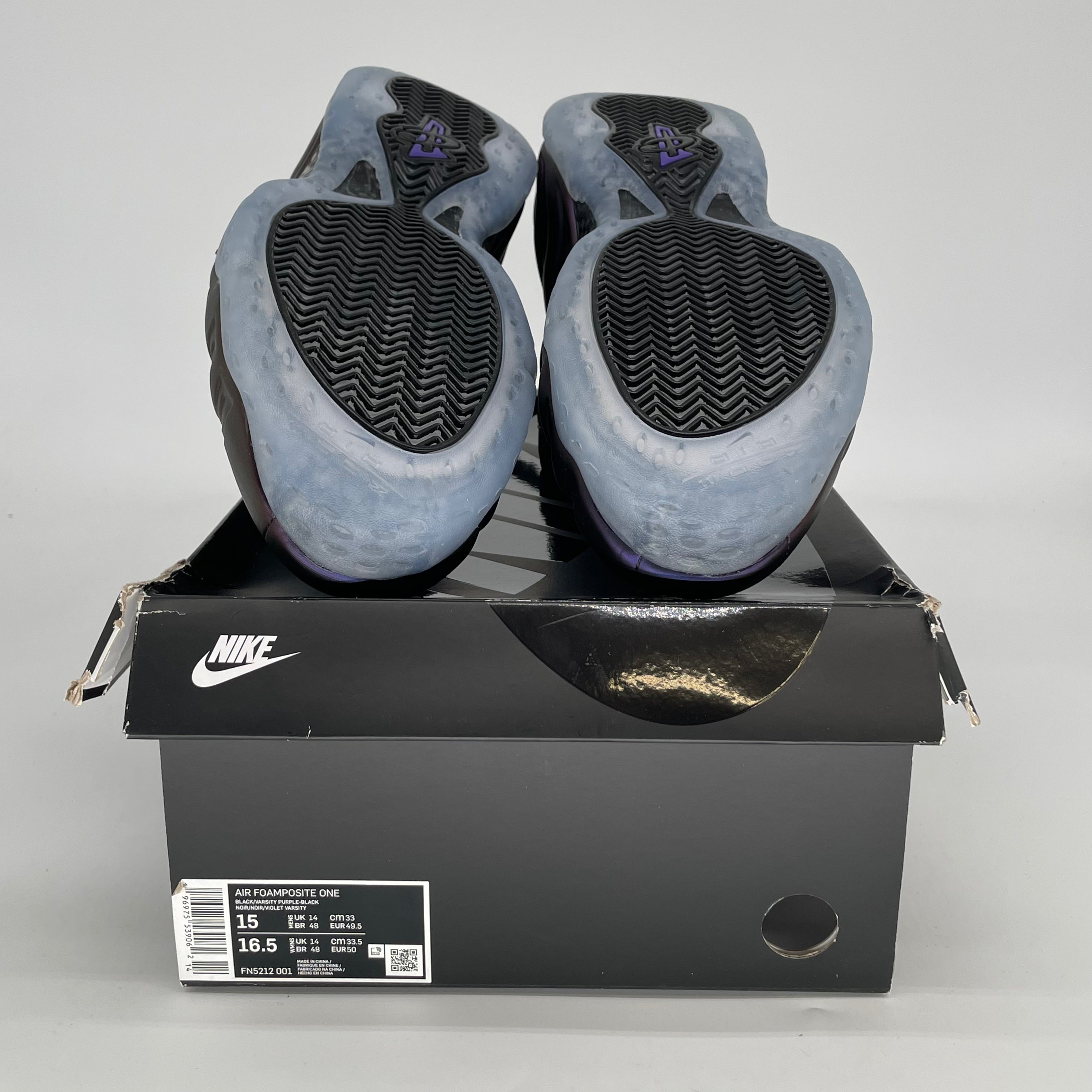 NIKE AIR FOAMPOSITE ONE EGGPLANT SIZE 15 FN5212-001