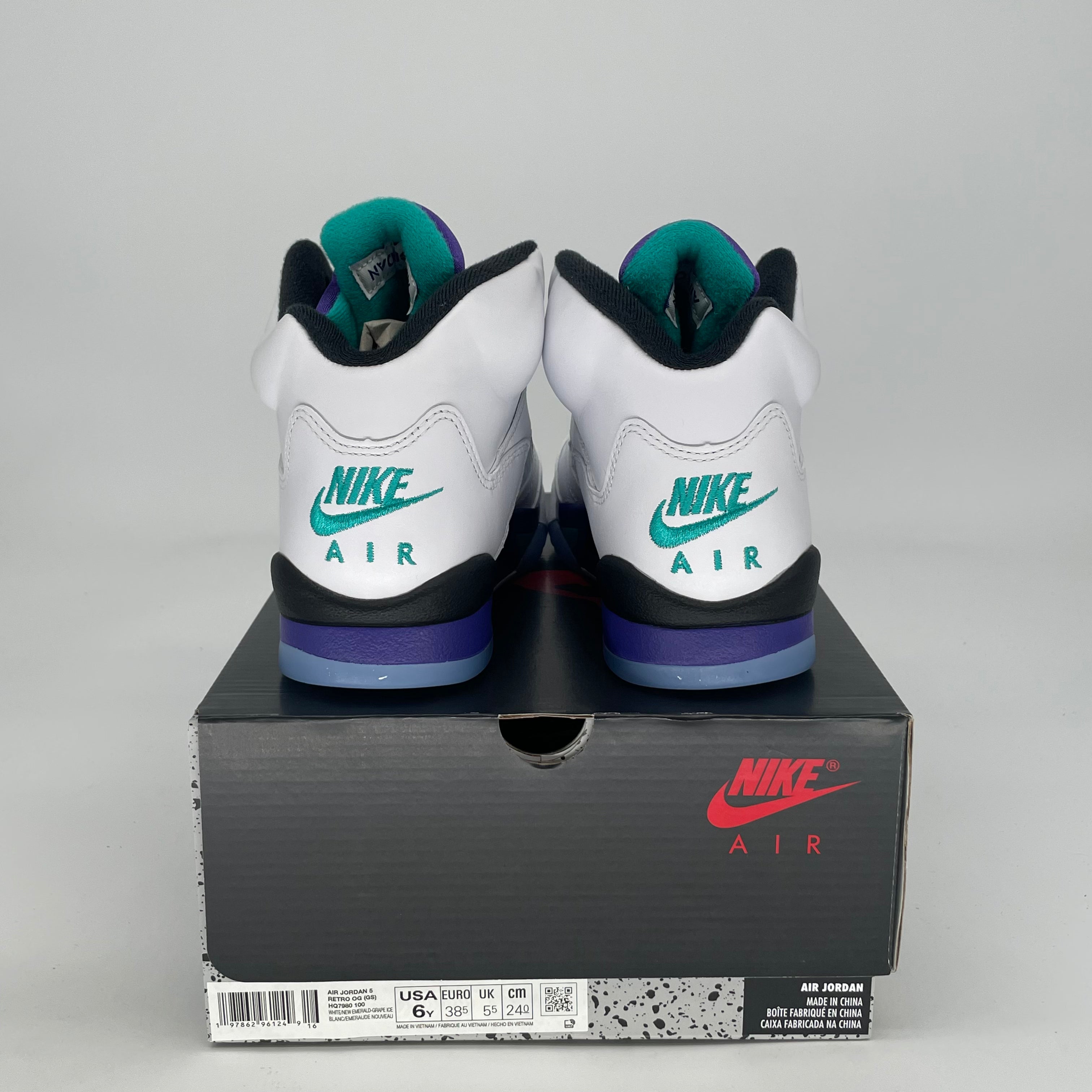 AIR JORDAN 5 GRAPE HQ7980-100 SIZE 6/7.5W