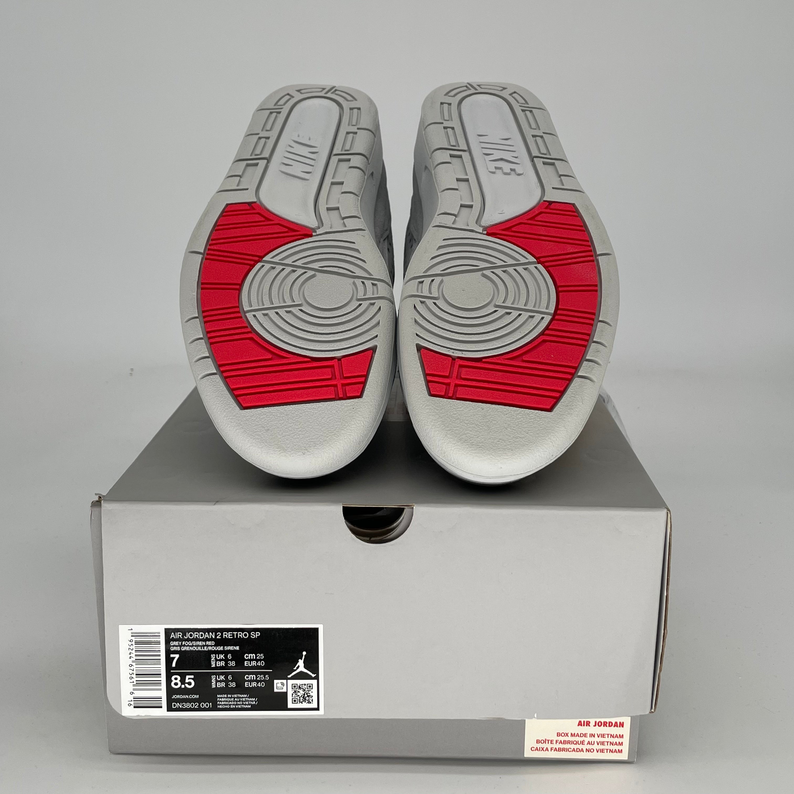 AIR JORDAN 2 UNION GREY FOG SIZE 7/8.5W DN3802-001