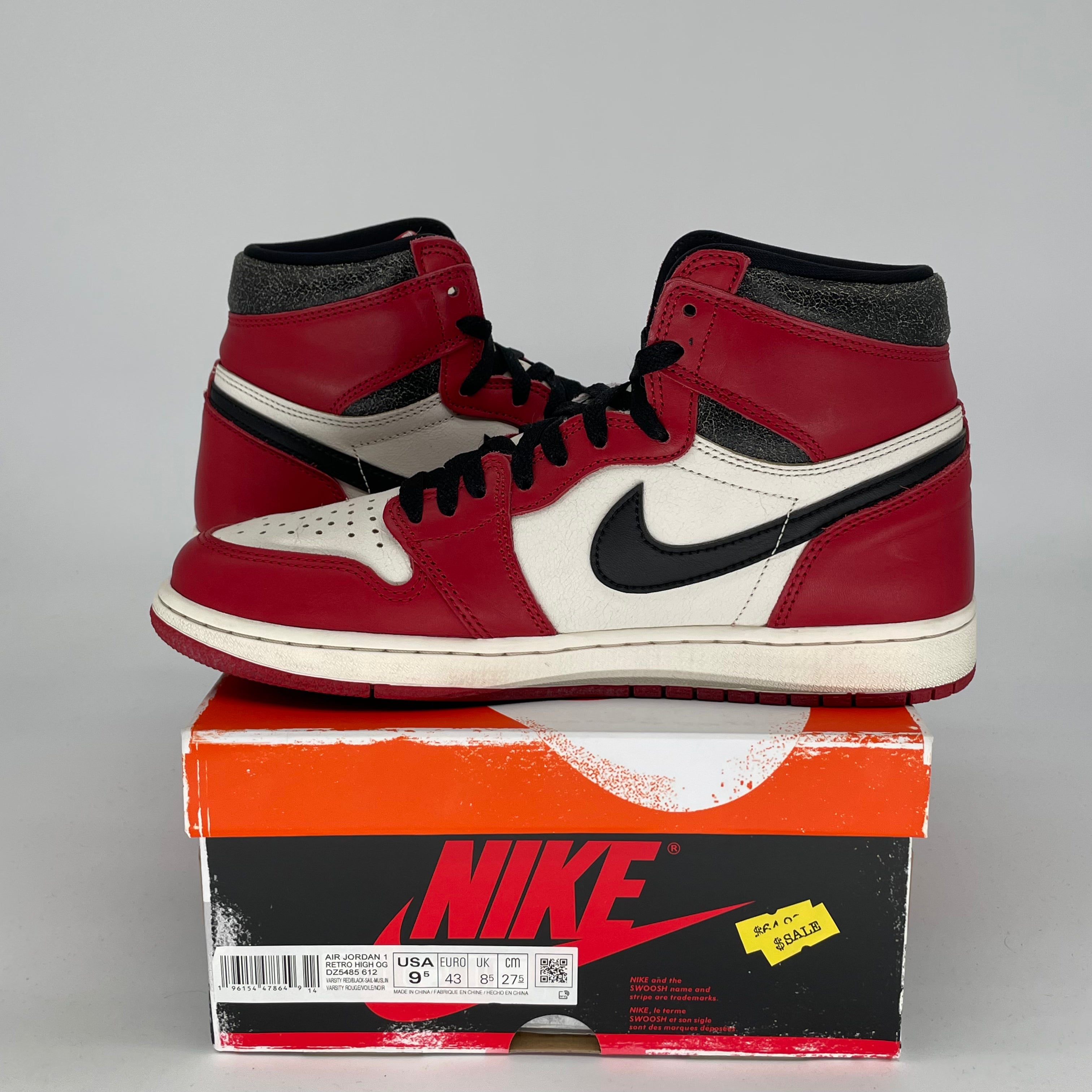 AIR JORDAN 1 CHICAGO LOST AND FOUND SIZE 9.5/11W DZ5485-612