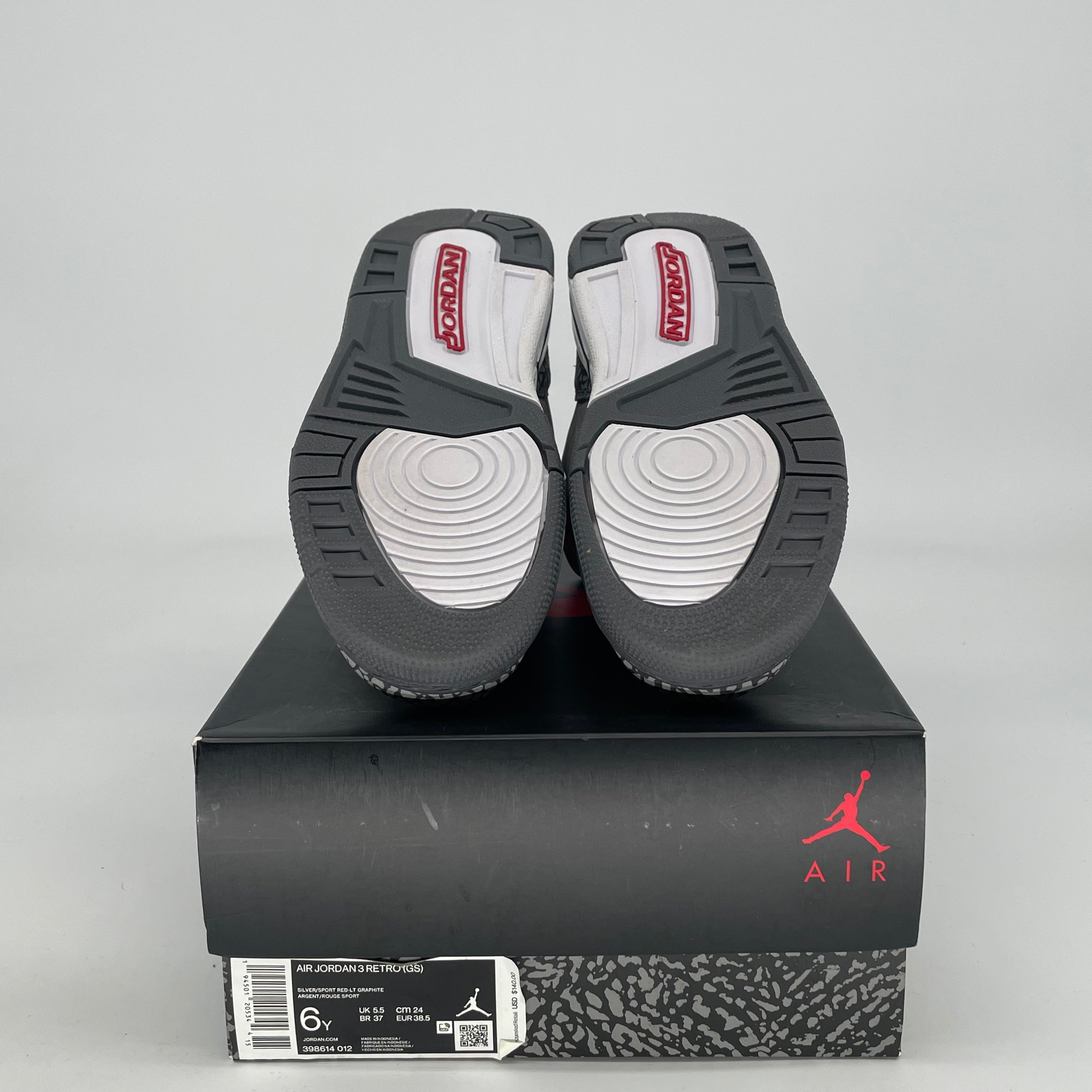 AIR JORDAN 3 COOL GREY CT8532-012 SIZE 6/7.5W