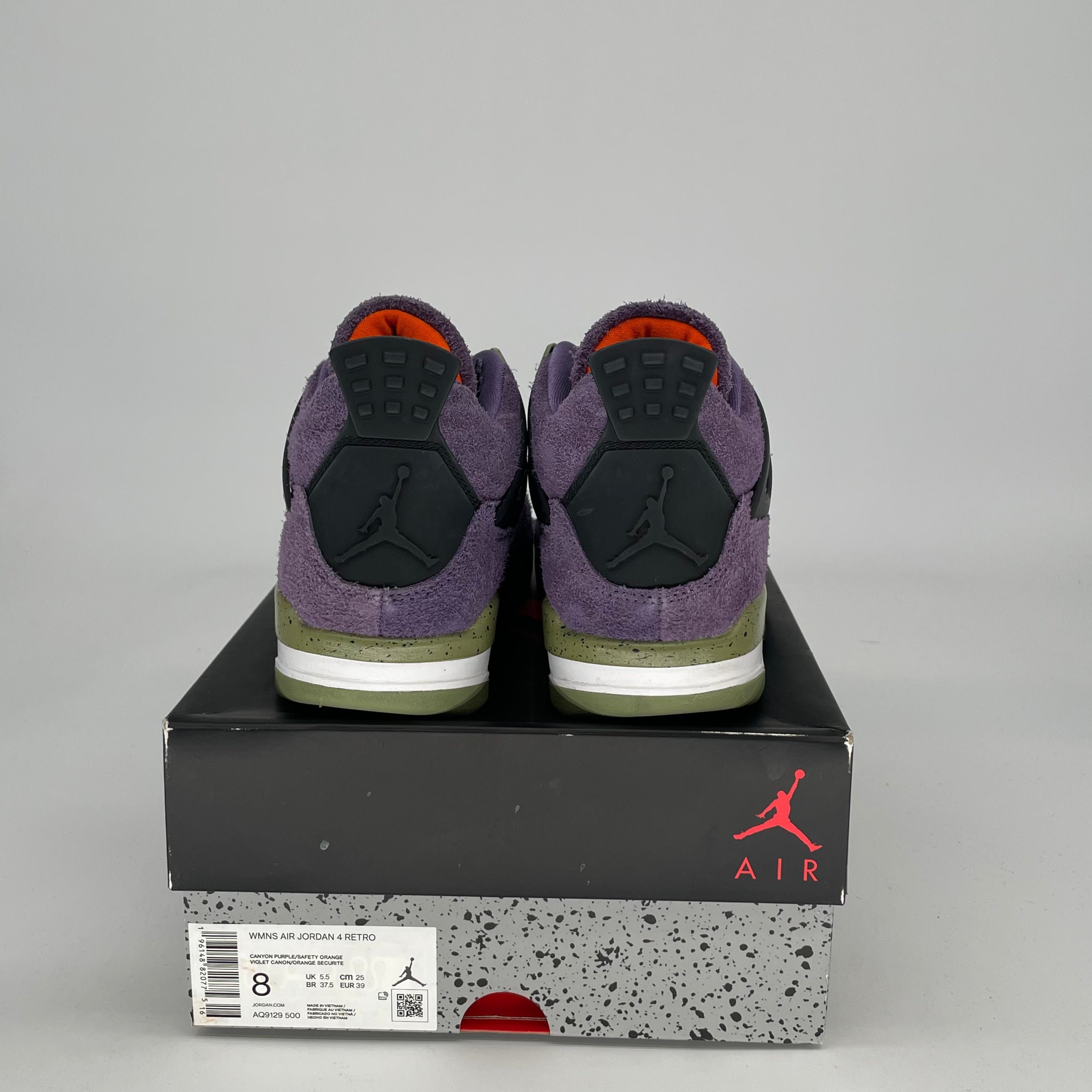 AIR JORDAN 4 CANYON PURPLE W SIZE 6.5/8W AQ9129-500