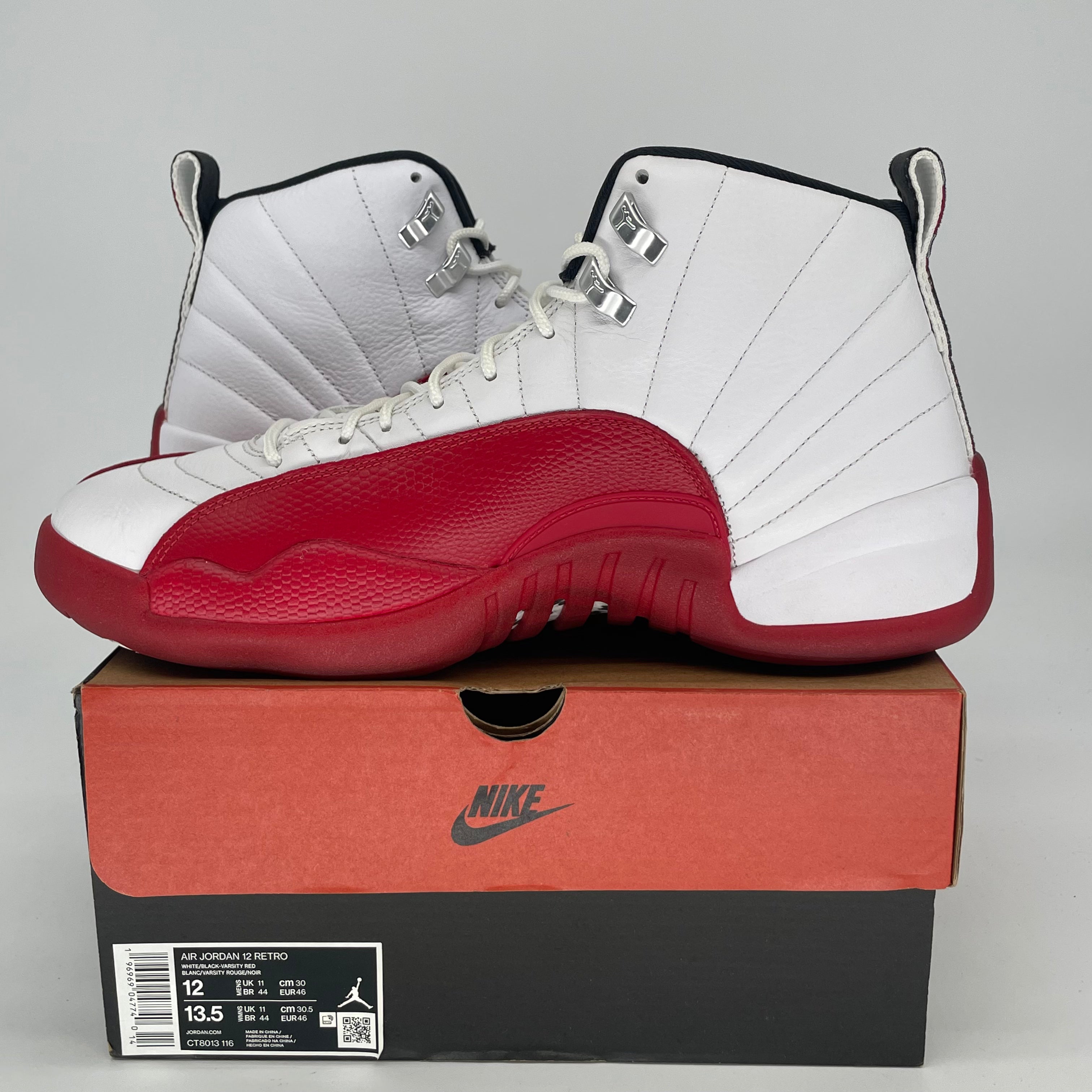 AIR JORDAN 12 CHERRY CT8013-116 SIZE 12/13.5W