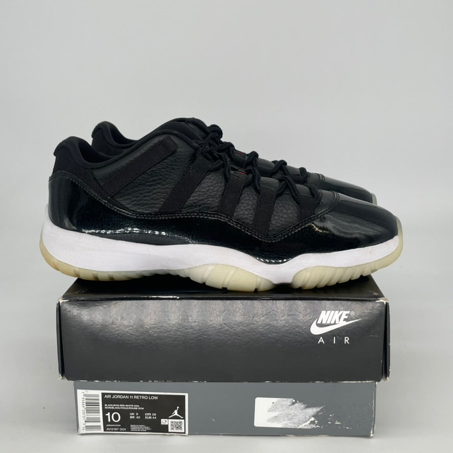 AIR JORDAN 11 LOW 72-10 AV2187-001 SIZE 10/11.5W