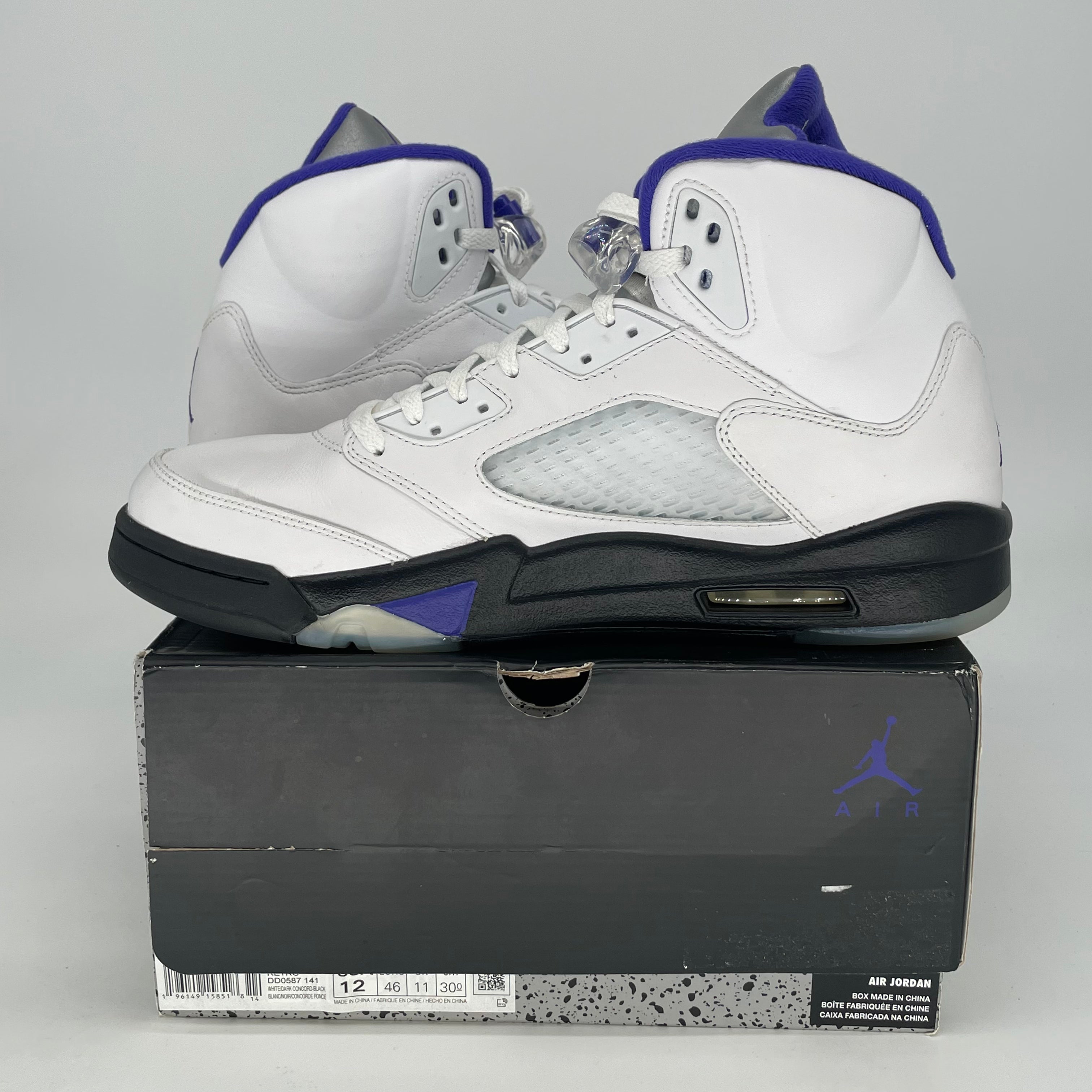 AIR JORDAN 5 DARK CONCORD DD0587-141 SIZE 12/13.5W