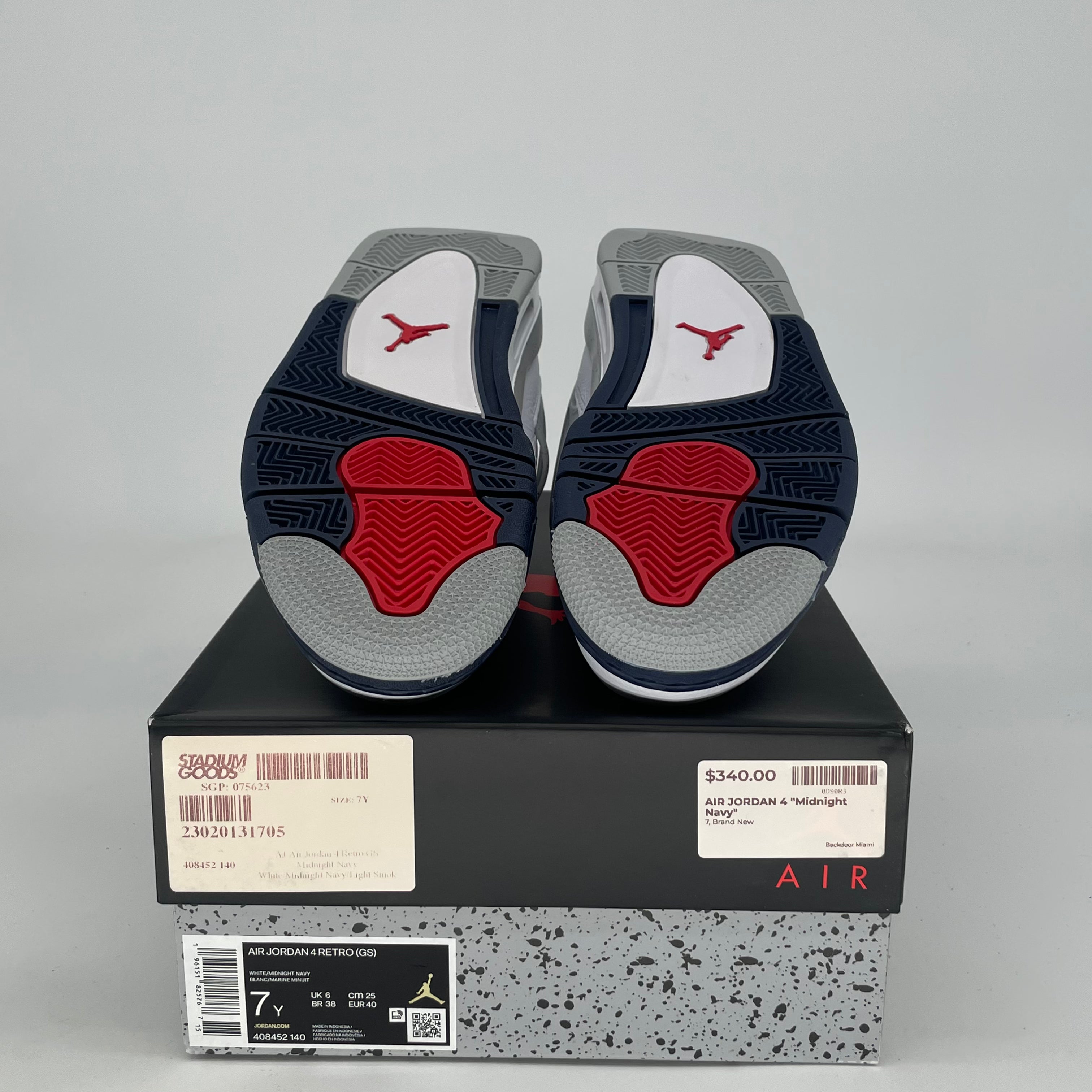 AIR JORDAN 4 MIDNIGHT NAVY 408452-140 SIZE 7/8.5W