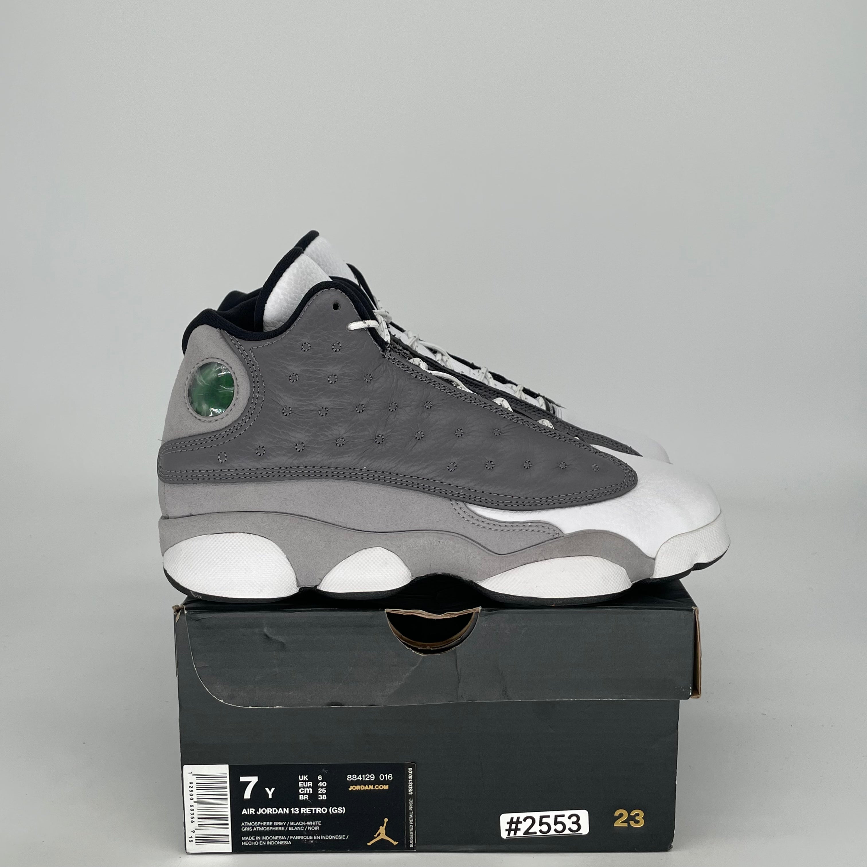AIR JORDAN 13 ATMOSPHERE GREY 884129-016 SIZE 7/8.5W