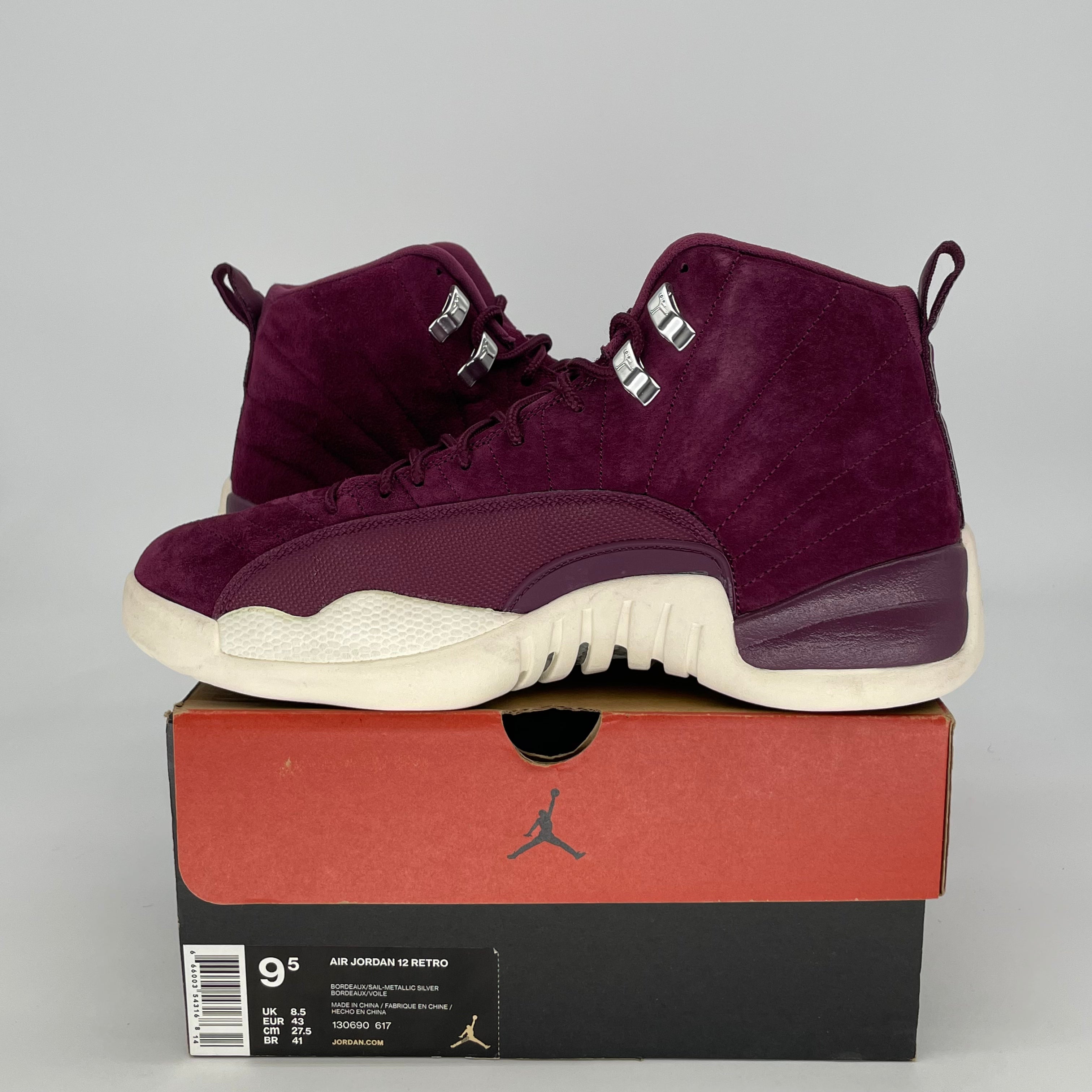 AIR JORDAN 12 BORDEAUX 130690-617 SIZE 9.5/11W