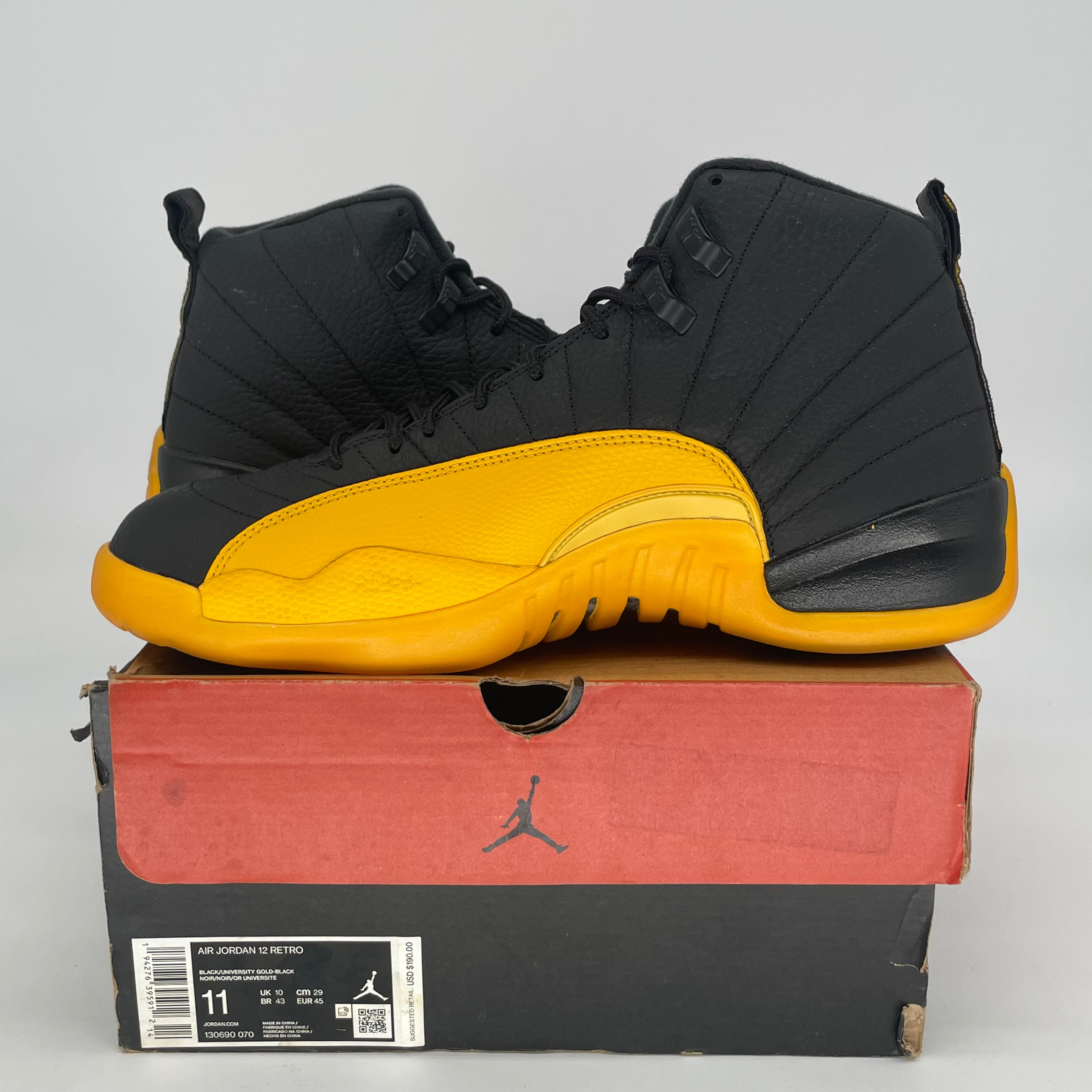 AIR JORDAN 12 UNIVERSITY GOLD 130690-070 SIZE 11/12.5W