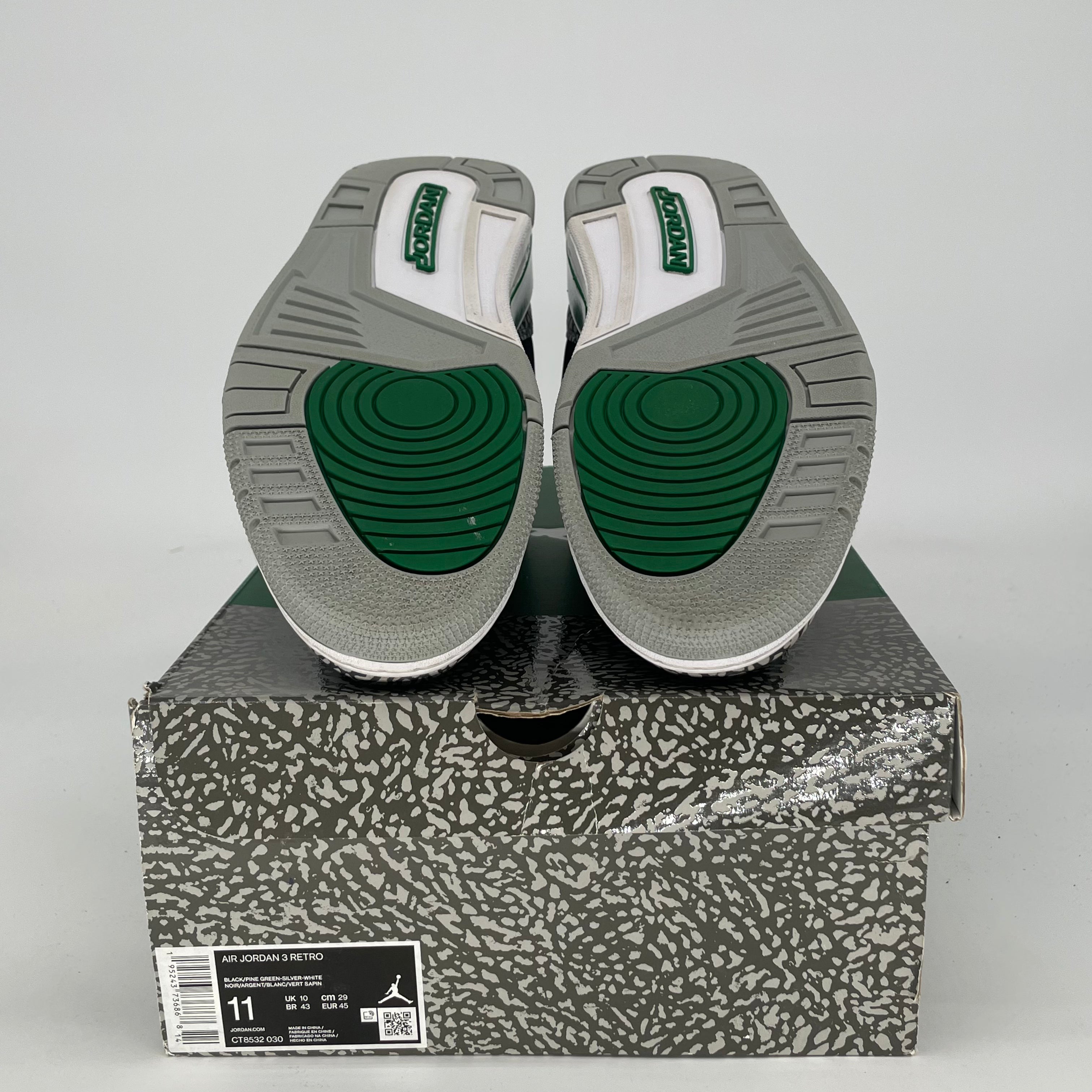 AIR JORDAN 3 PINE GREEN CT8532-030 SIZE 11/12.5W