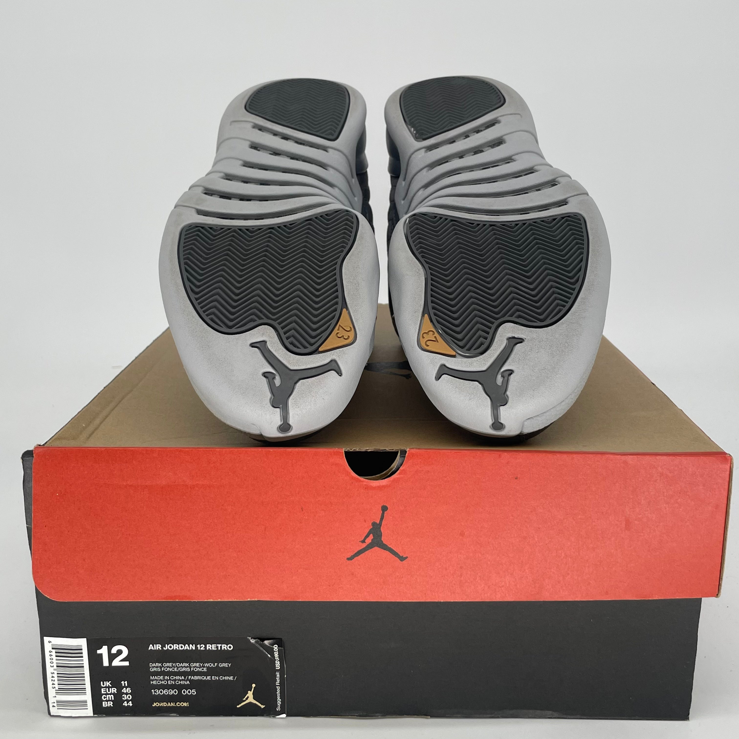AIR JORDAN 12 DARK GREY 130690-005 SIZE 12/13.5W