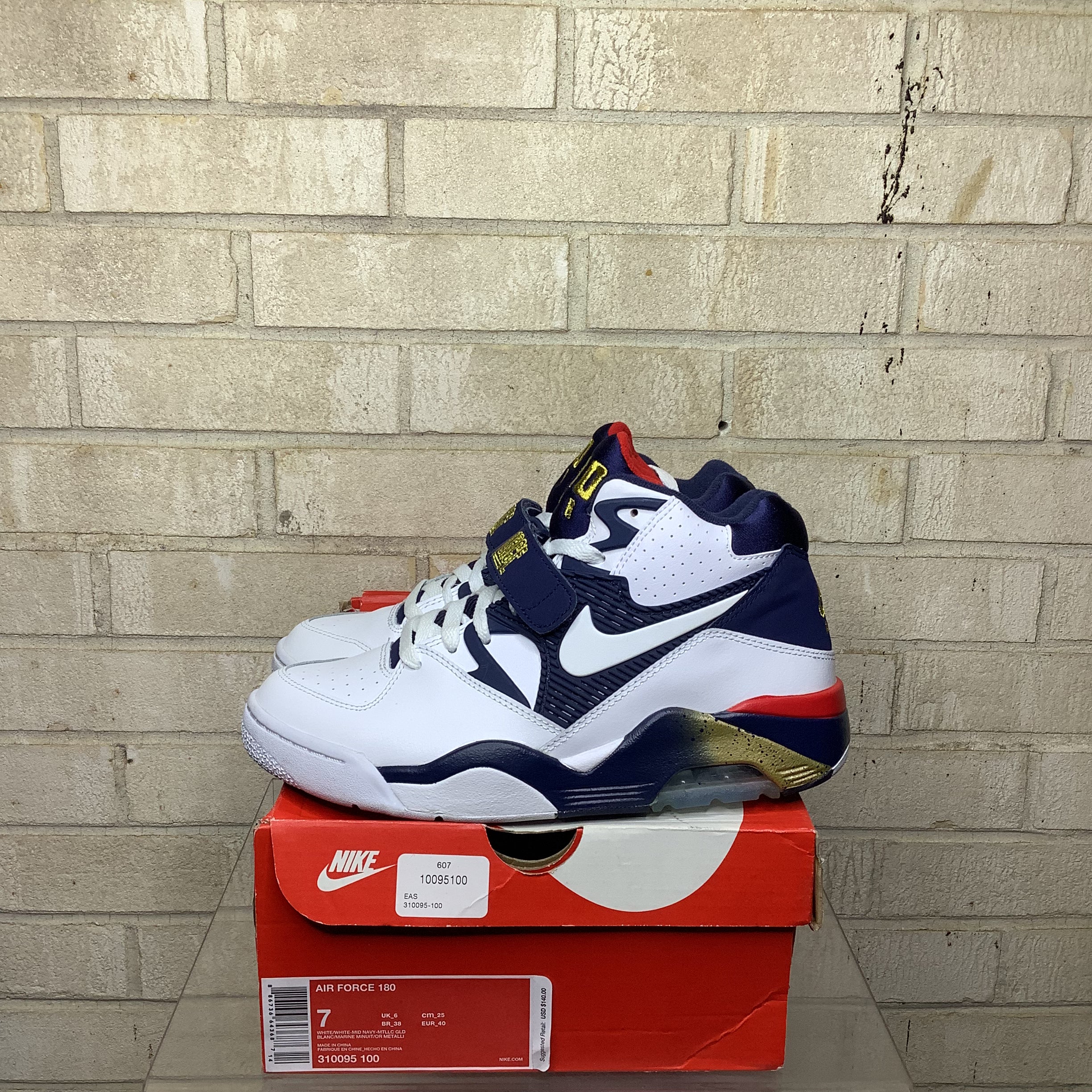 NIKE AIR FORCE 180 OLYMPIC SIZE 7 310095-100