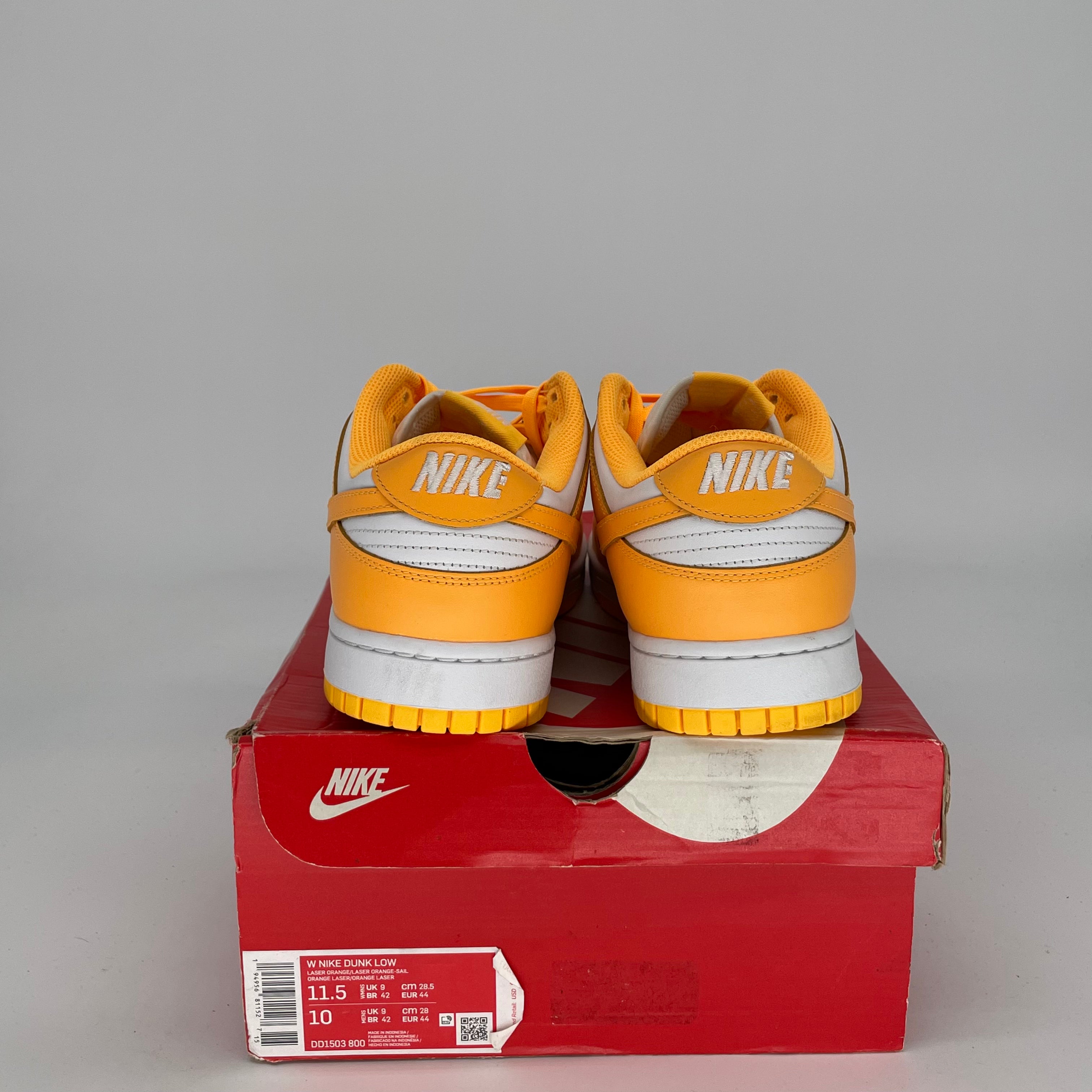 NIKE DUNK LOW LASER ORANGE W 10/11.5W DD1503-800