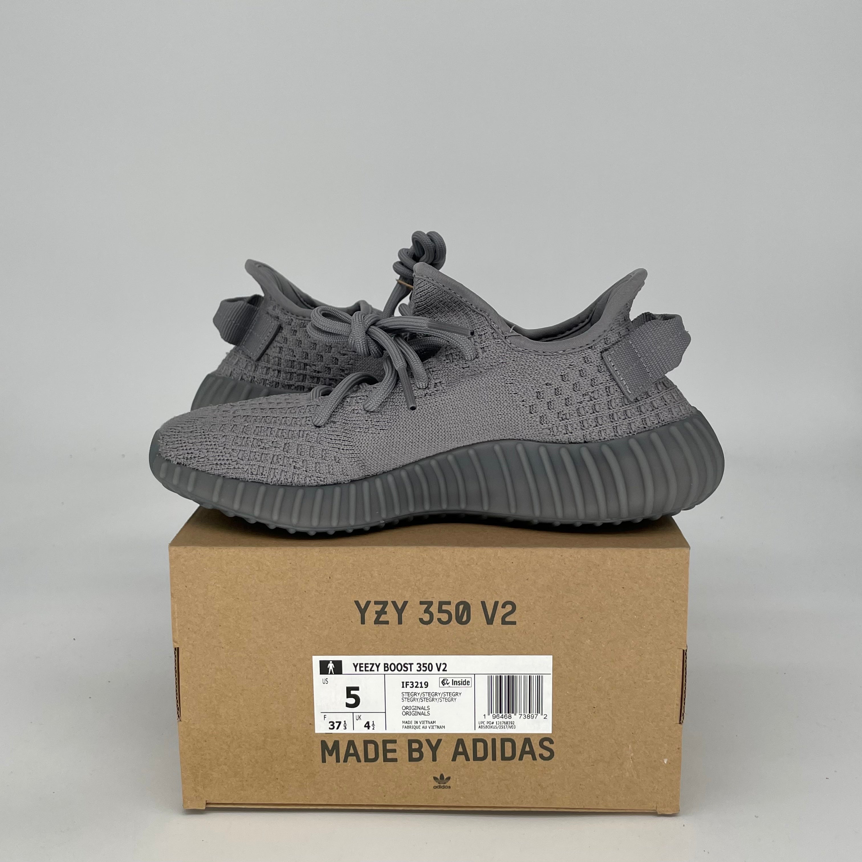 ADIDAS YEEZY 350 V2 STEEL GREY IF3219 SIZE 5/6.5W