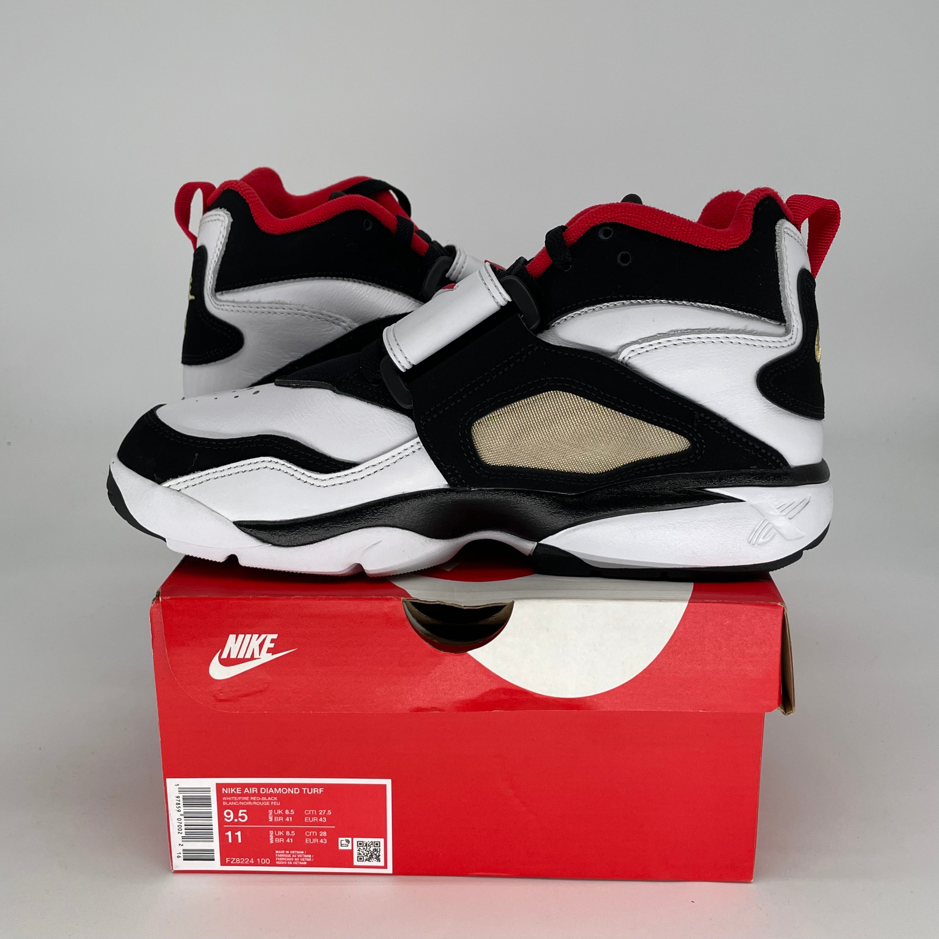 NIKE AIR DIAMOND TURF 49ERS SIZE 9.5/11W FZ8224-100