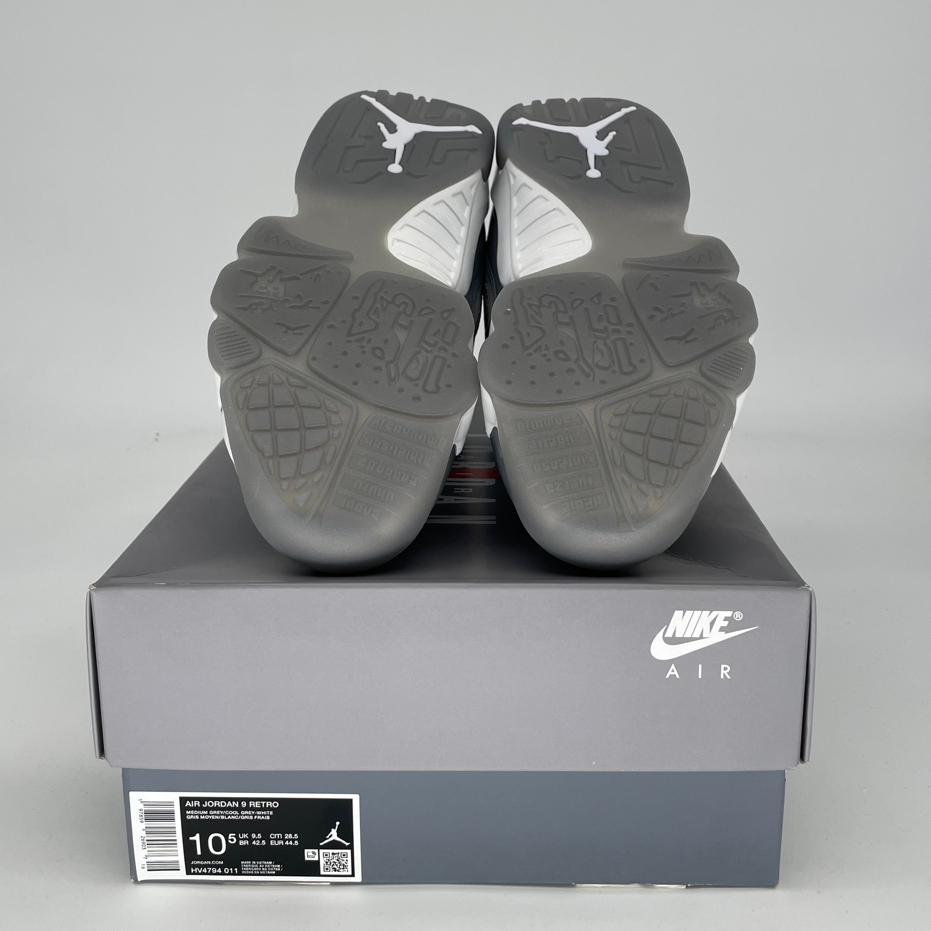 AIR JORDAN 9 COOL GREY SIZE 10.5/12W HV4794-011