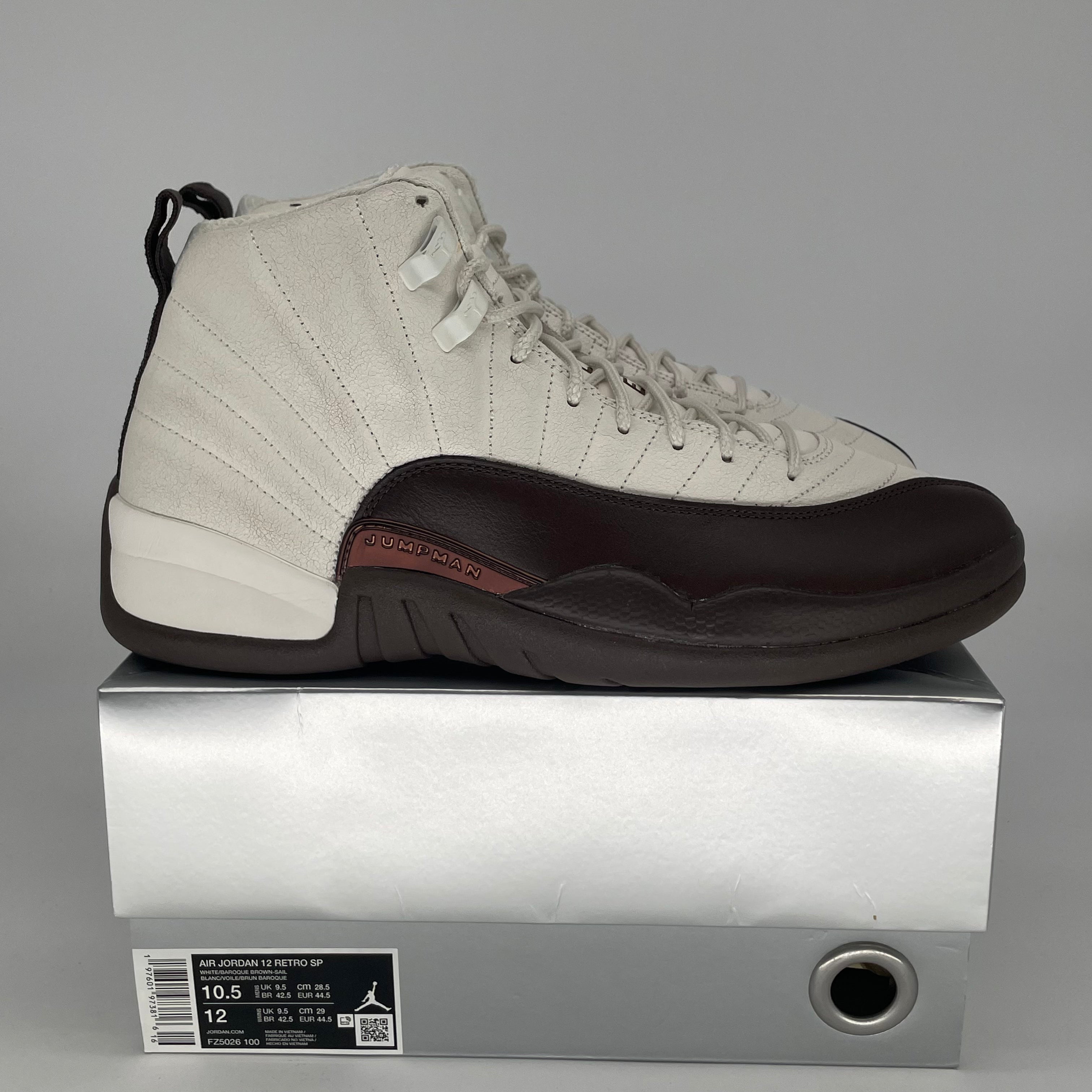 AIR JORDAN 12 SOLEFLY CAFECITO FZ5026-100 SIZE 10.5/12W