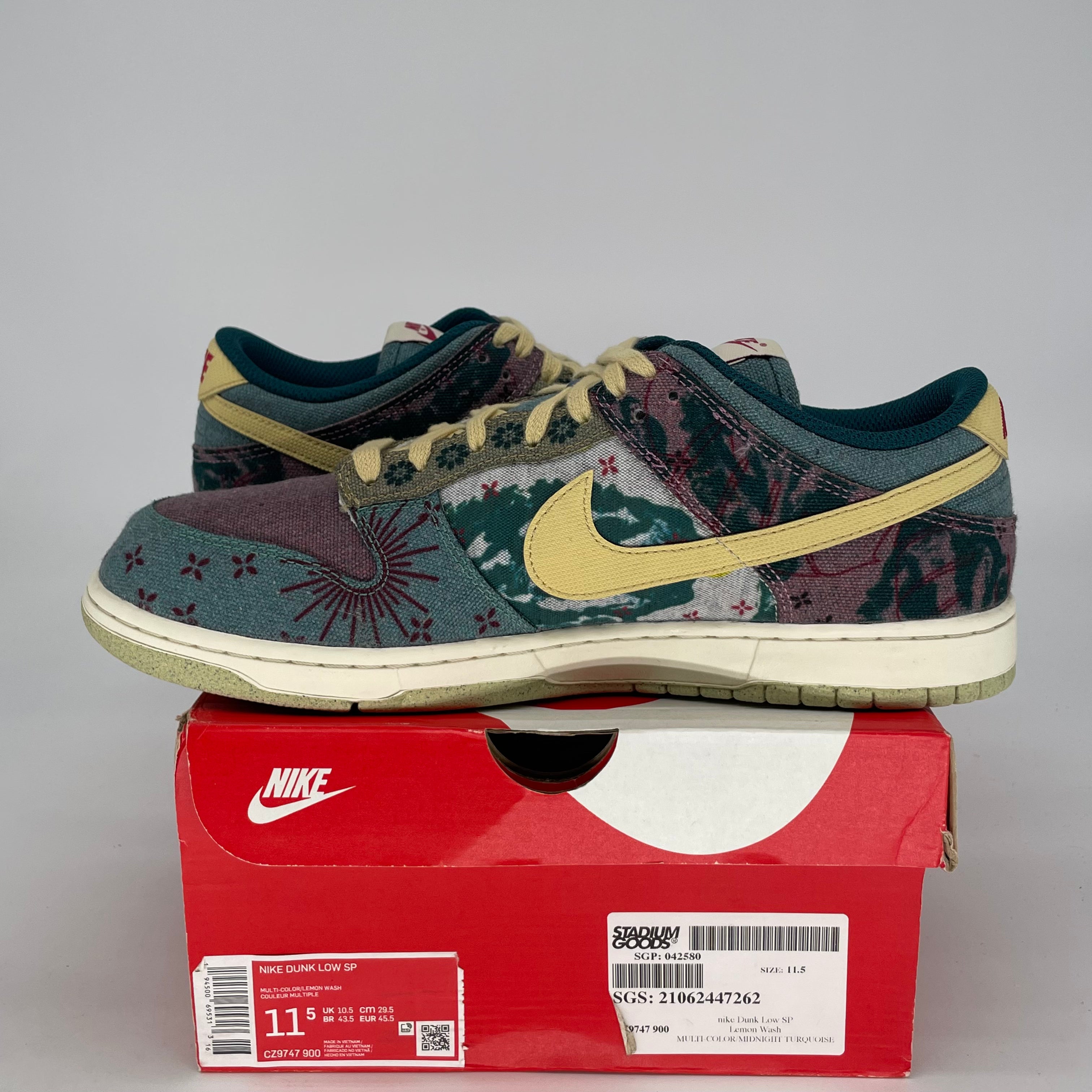NIKE DUNK LOW COMMUNITY GARDEN CZ9747-900 SIZE 11.5/13W
